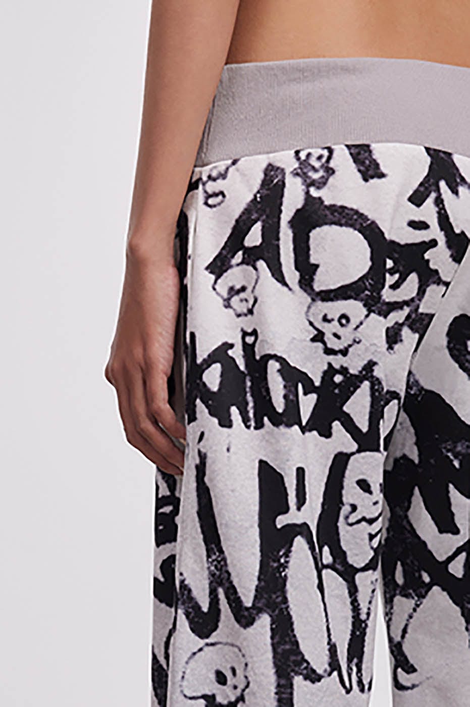 DAMAGE ASIA Doodle Full-Print Wide-Leg Pants