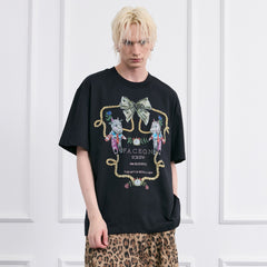 FACEONLAB Whimsical Cow and Horse T-Shirt