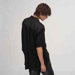 ILNya Nieternite Nifutur Siren Asymmetrical Striped Spliced Shirt