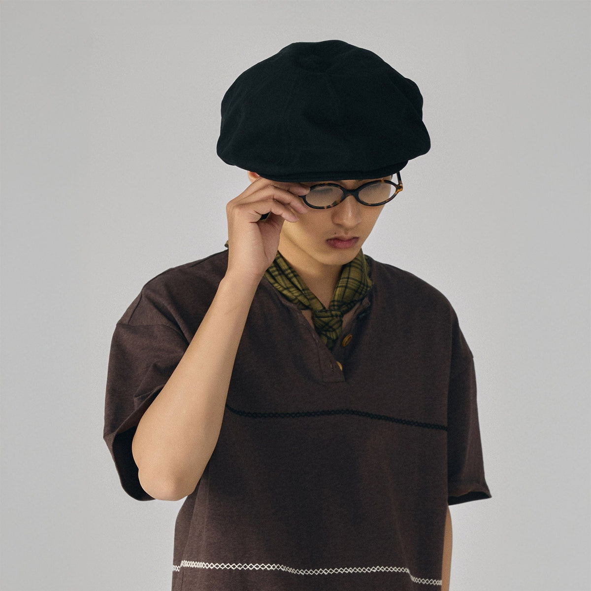 GONGHE REPUB Retro Washed Octagonal Hat