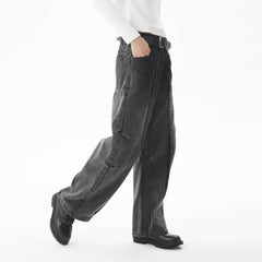 ERROR CODE ROBOT Middle Spliced Faded Jeans