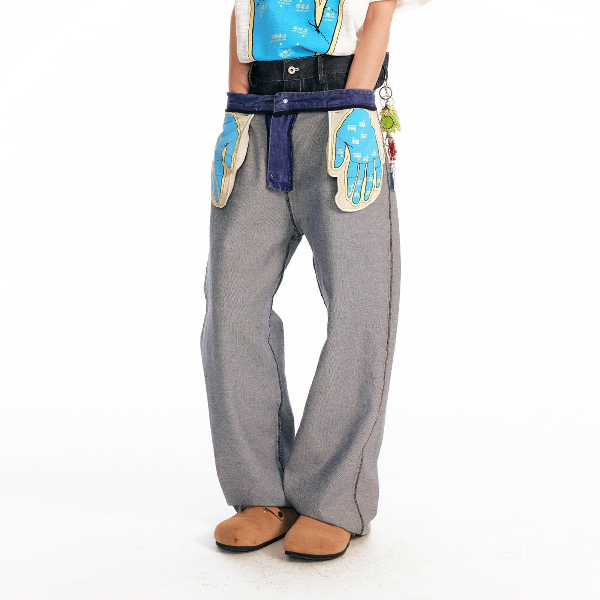 1997 POSTOFFICE Essential Washed Wide-Leg Jeans