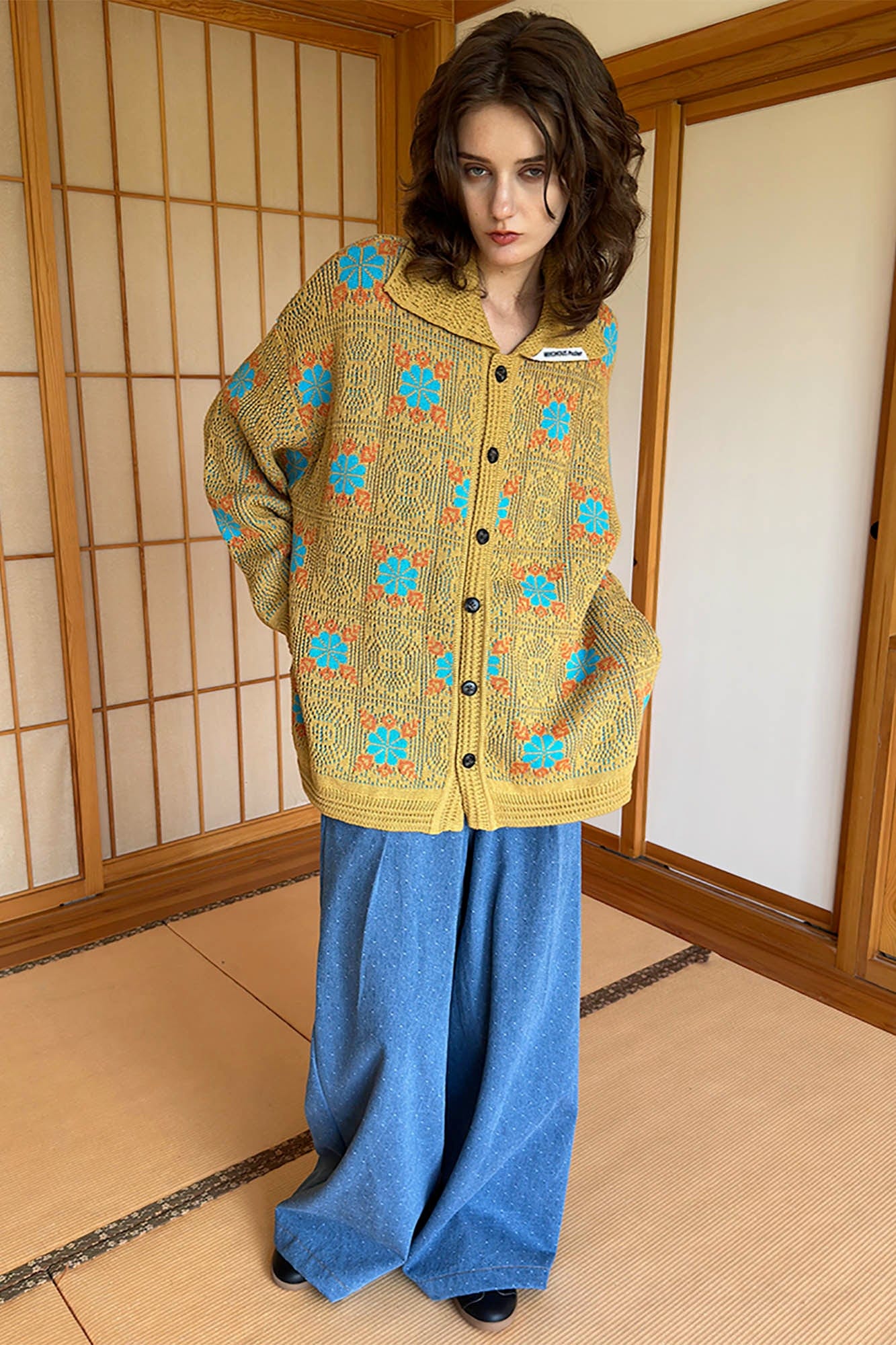 MIICHOUS Edelweiss Knit Button-Up Cardigan