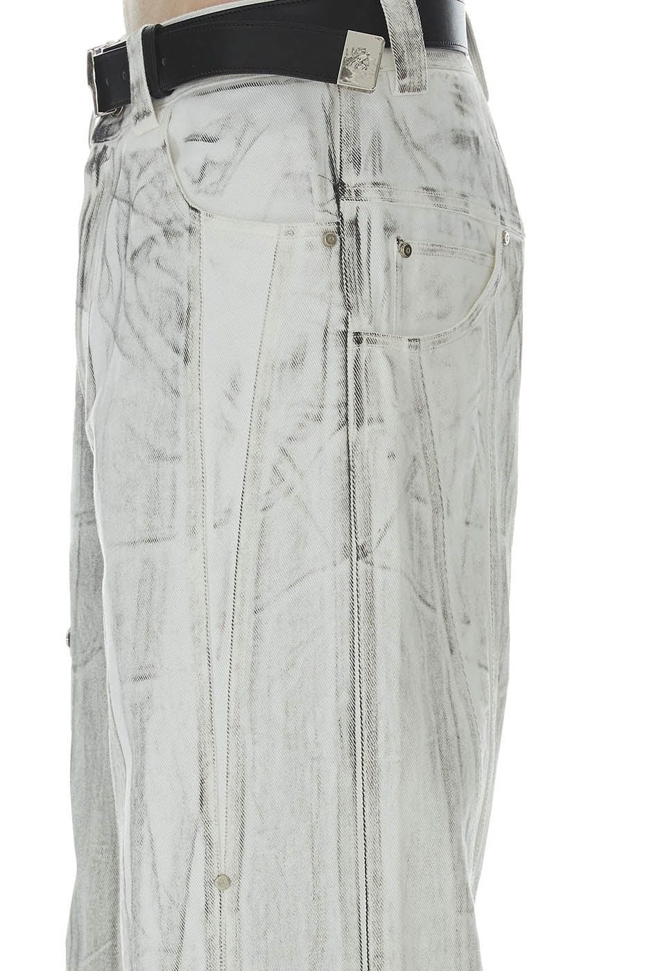 FACEONLAB Gradient Brush-Painted Jeans