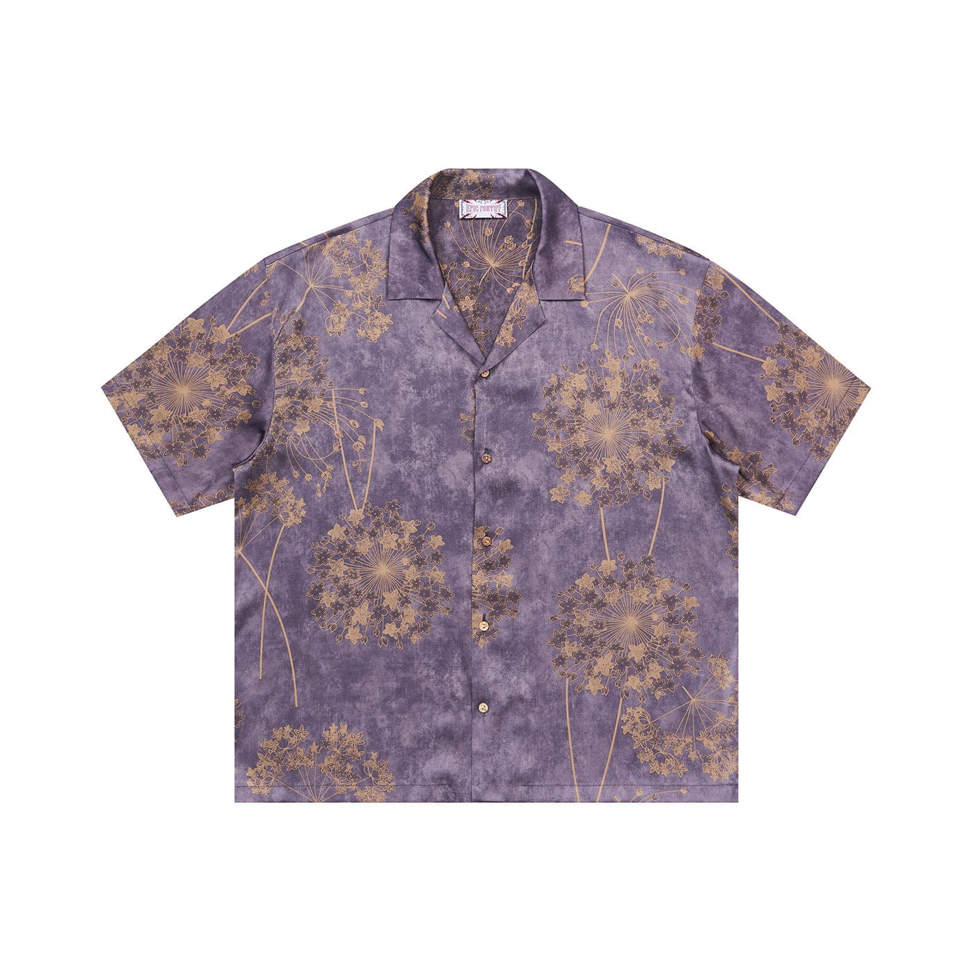 EPIC POETRY Dandelion Cuban Half Shirt Purple