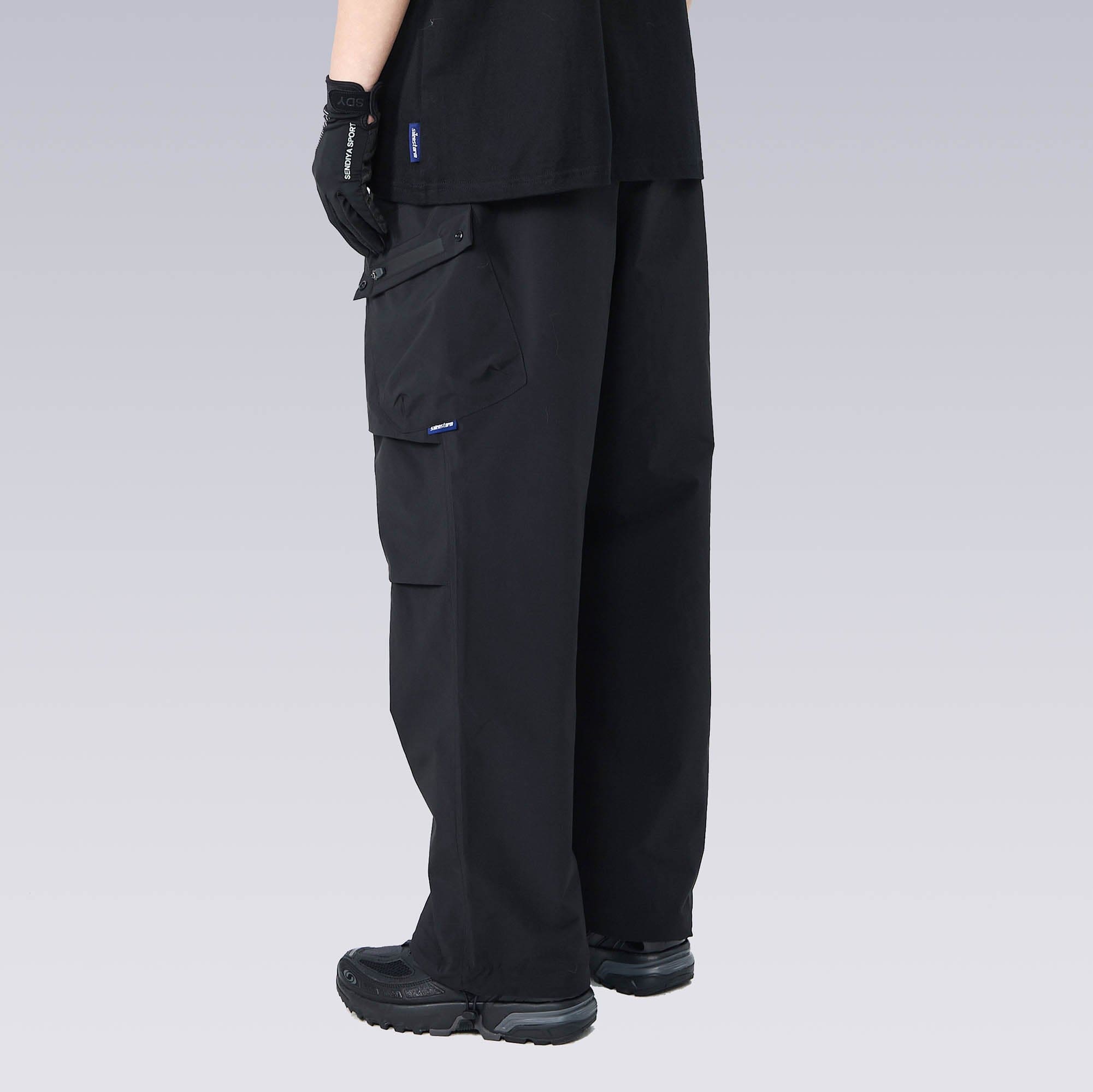 SILENSTORM Multi-Pocket Drawstring Crinkled Pants