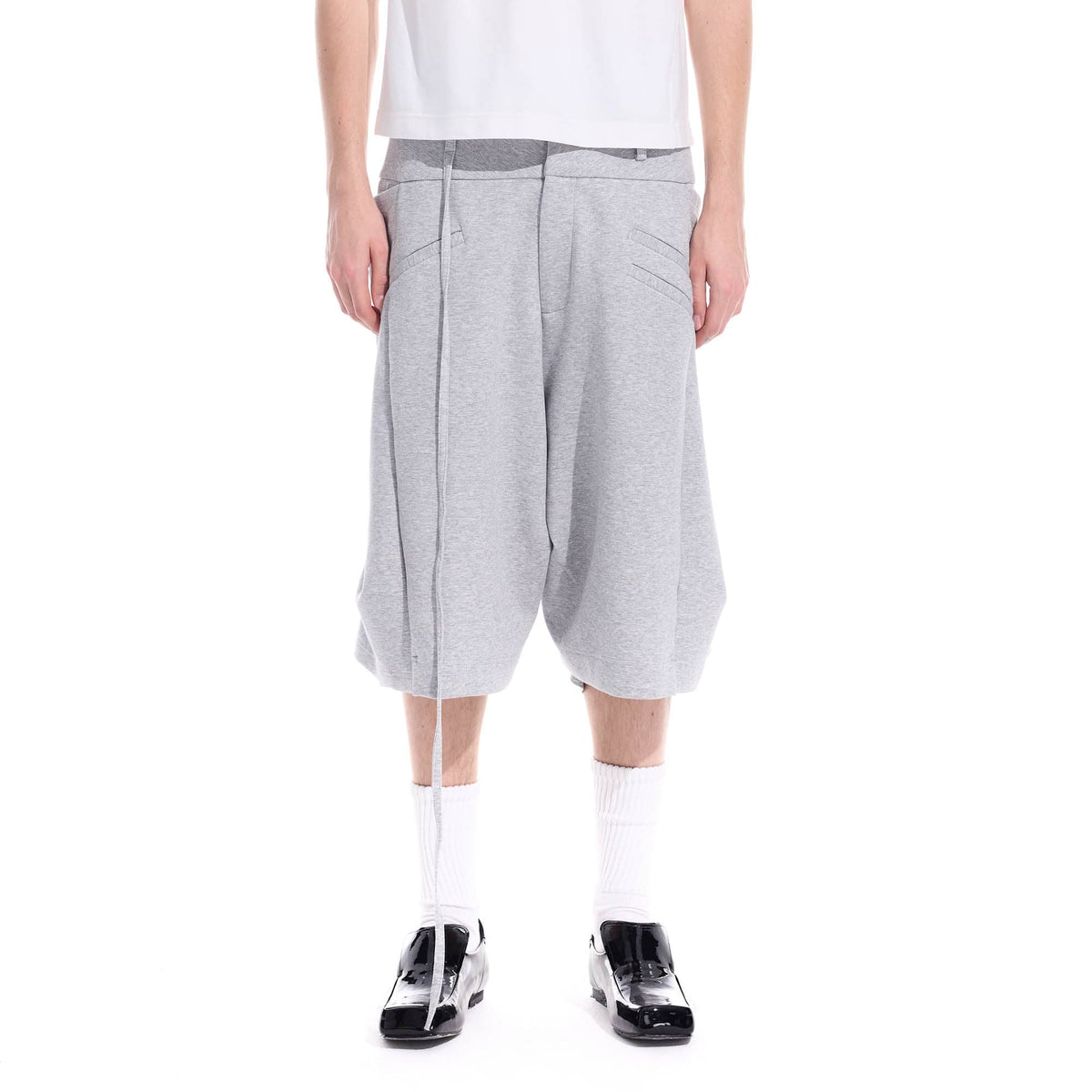 WHISTLEHUNTER Layered Crinkled Strap Shorts