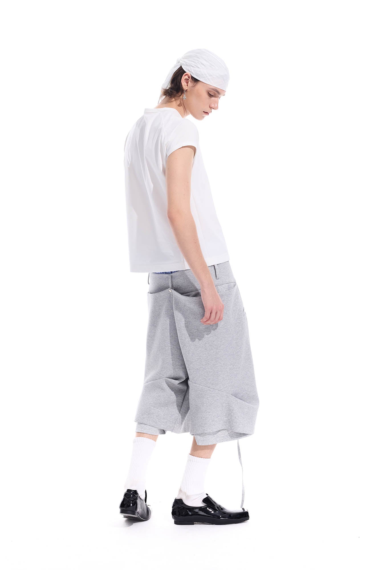 WHISTLEHUNTER Layered Crinkled Strap Shorts
