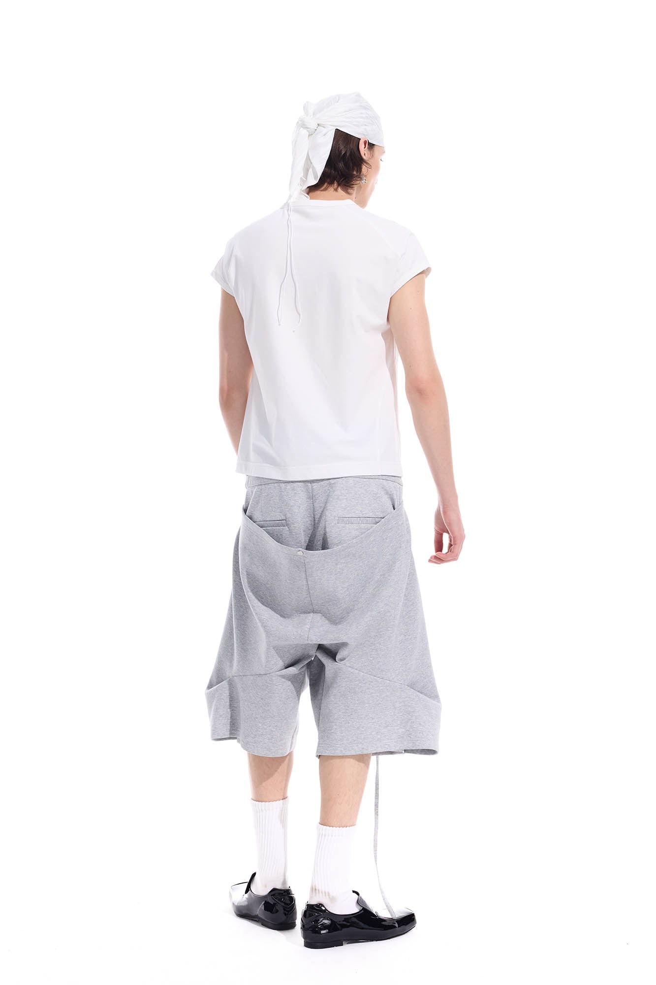 WHISTLEHUNTER Layered Crinkled Strap Shorts