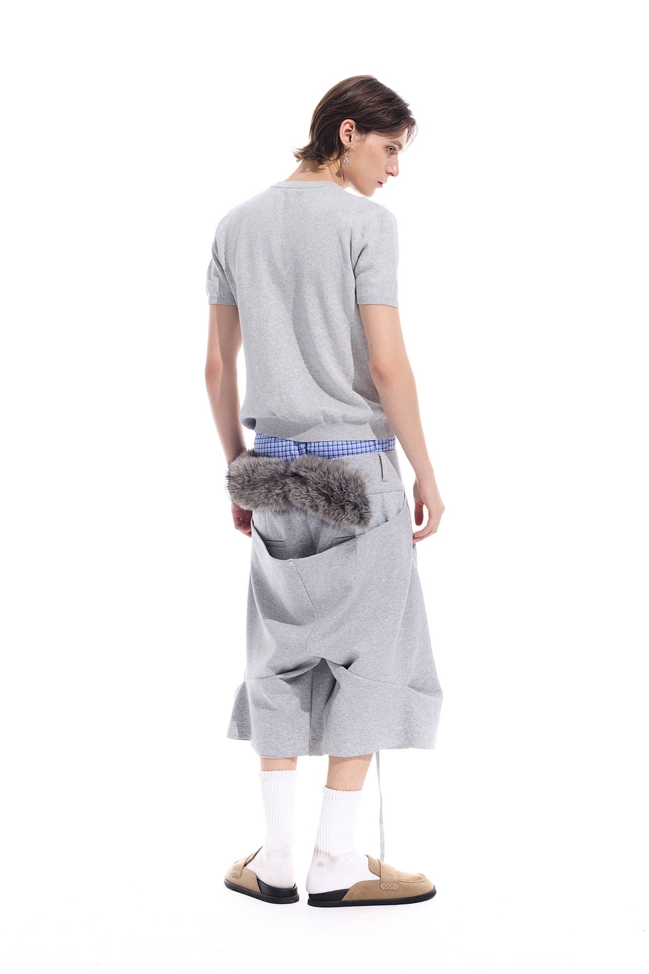 WHISTLEHUNTER Distressed Coordinates Knit T-Shirt