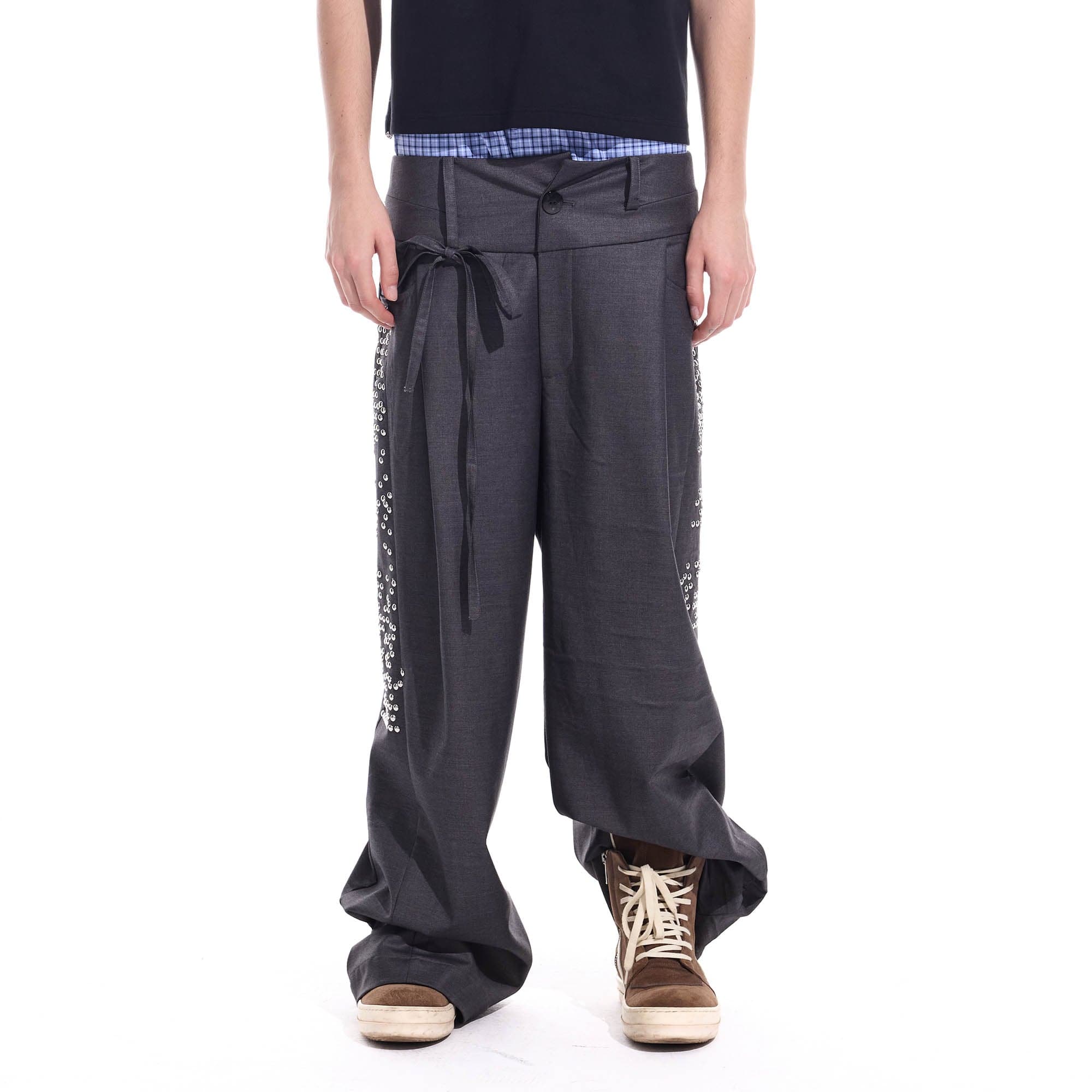 WHISTLEHUNTER Studded-Side Strap Straight-Leg Pants