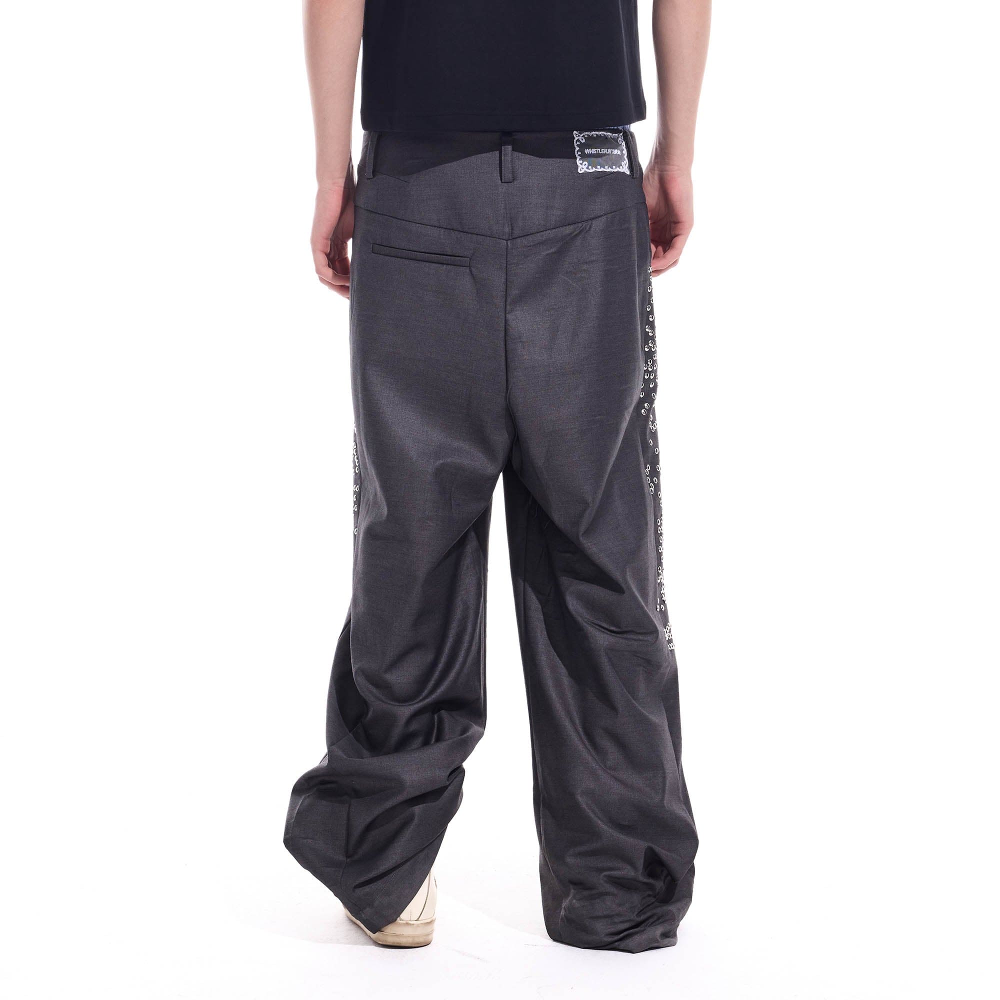 WHISTLEHUNTER Studded-Side Strap Straight-Leg Pants