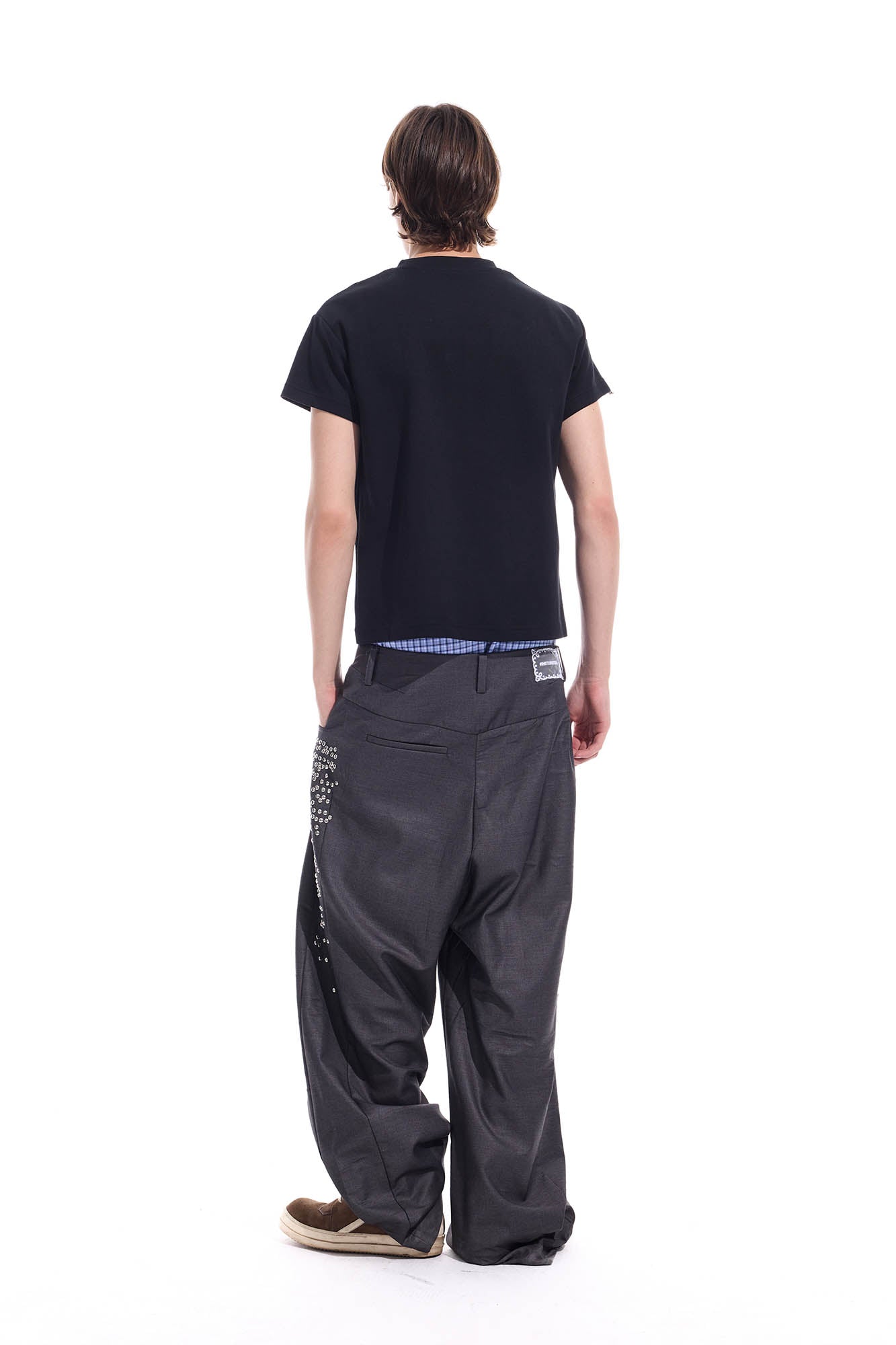 WHISTLEHUNTER Studded-Side Strap Straight-Leg Pants