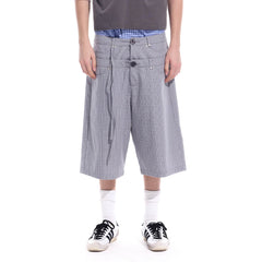 WHISTLEHUNTER Plaid Double-Waist Strap Shorts