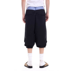 WHISTLEHUNTER Layered Crinkled Strap Shorts