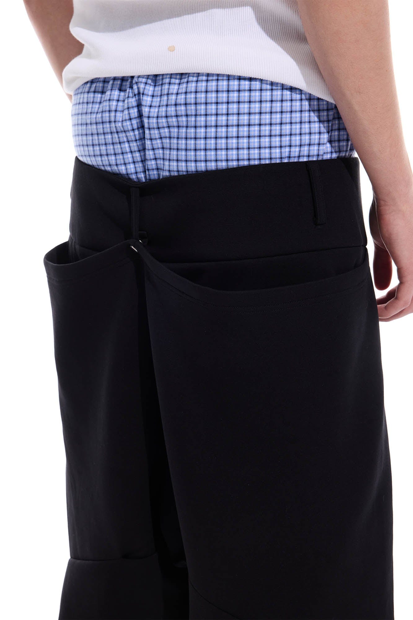 WHISTLEHUNTER Layered Crinkled Strap Shorts