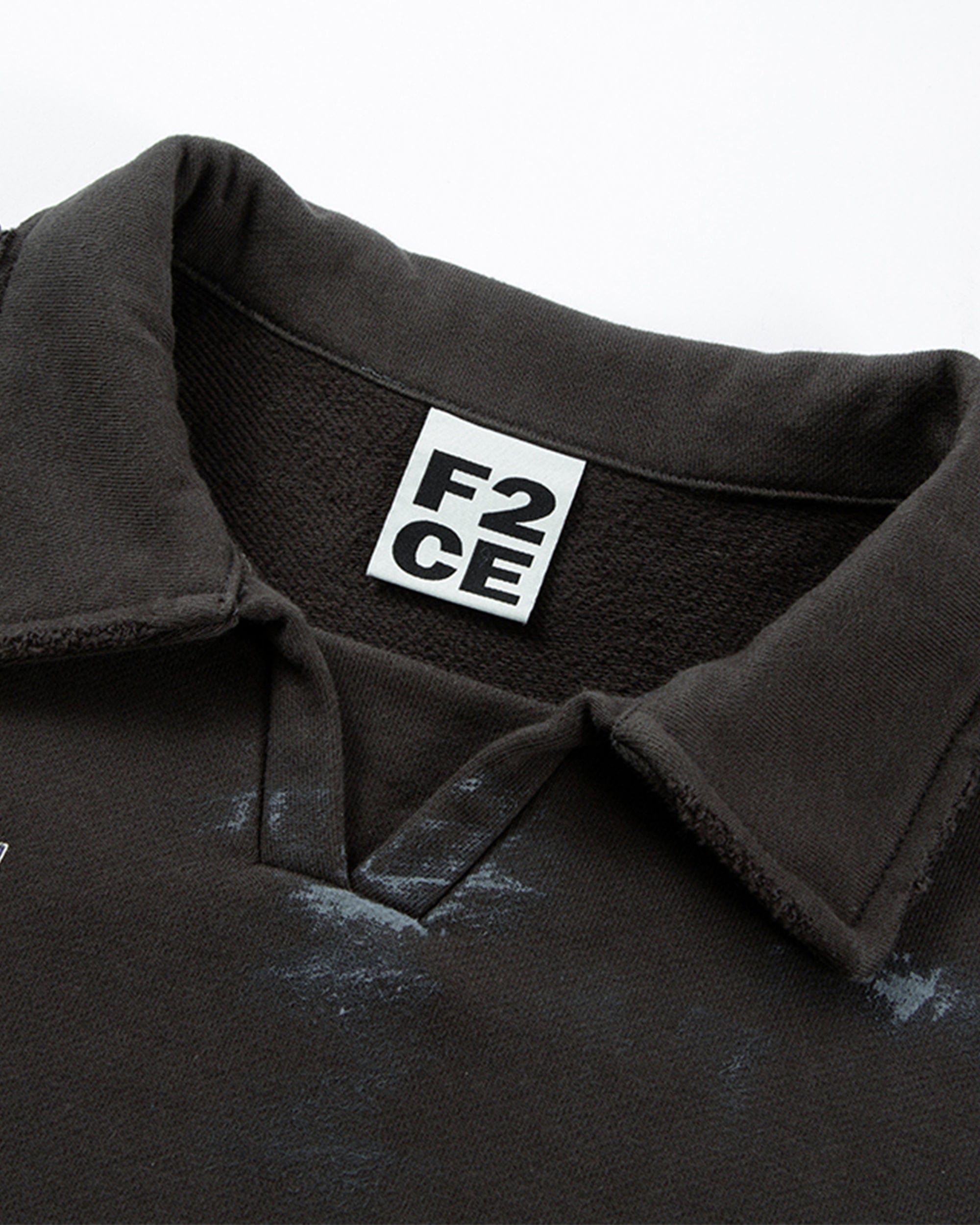 F2CE Layered Raw-Edge Racing Logo Hoodie