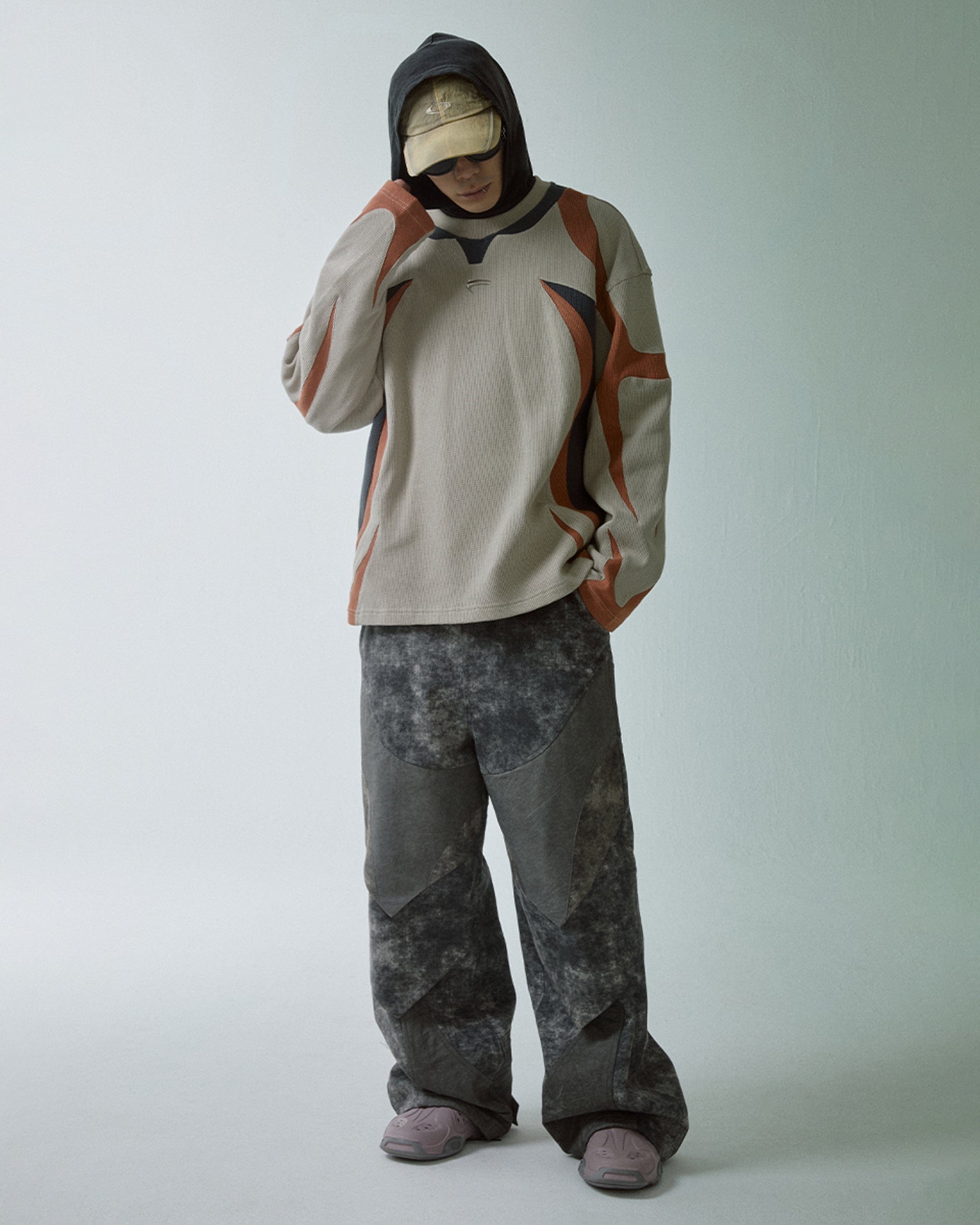 F2CE Modern Deconstructed Waffle Sweatshirt