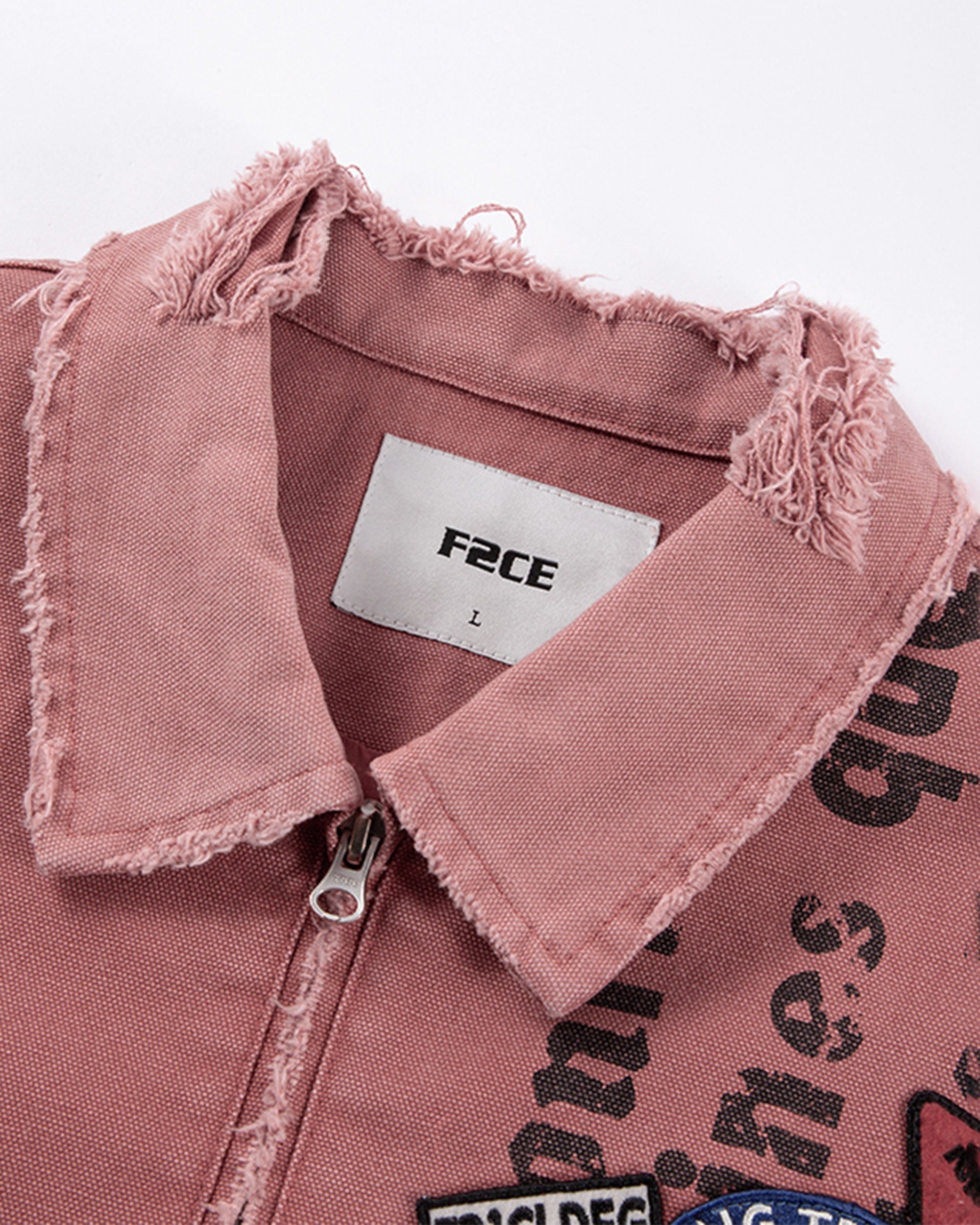 F2CE Distressed Badge Patchwork Jacket