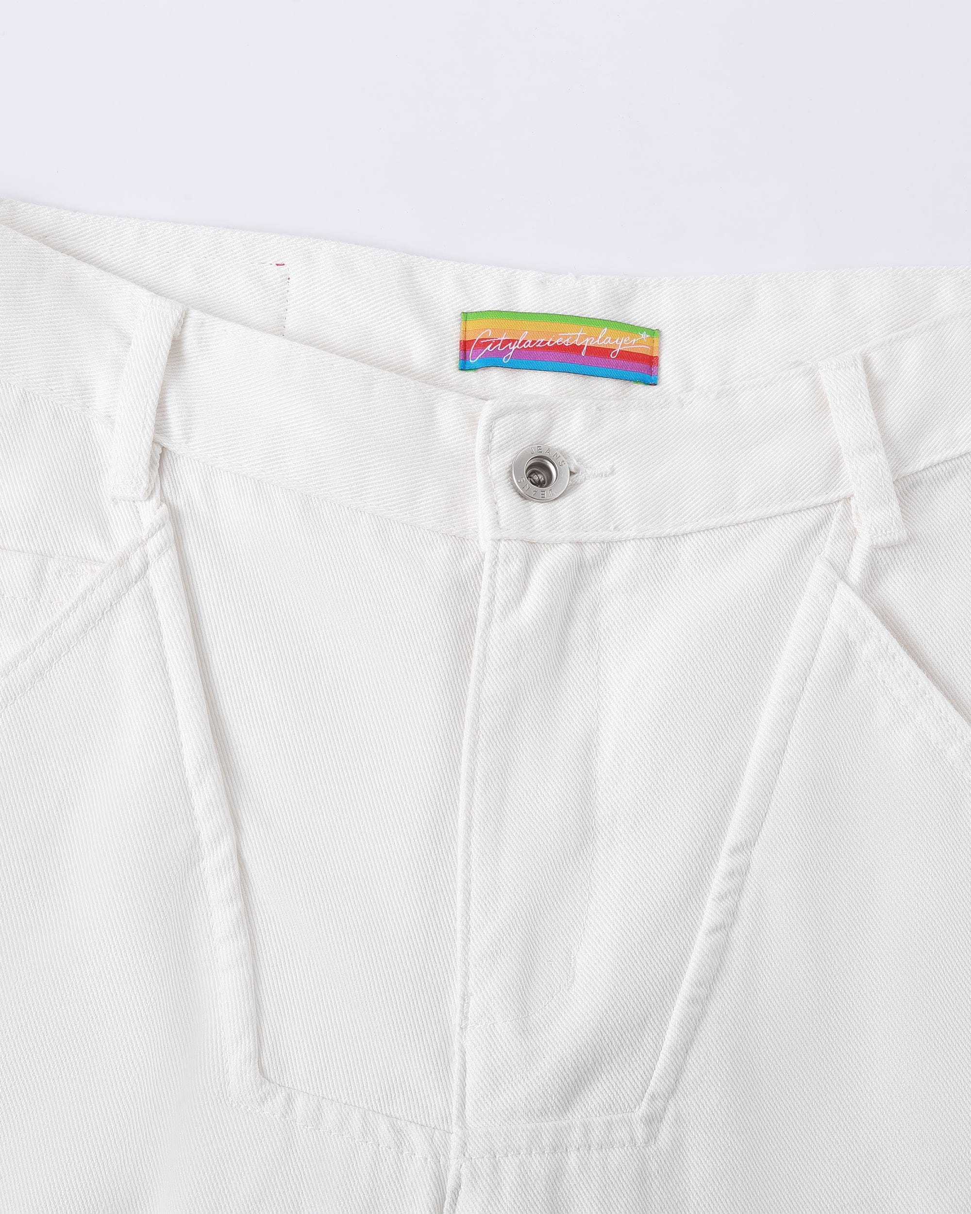 CLP Deconstructed Pleated Button Wide-Leg Pants