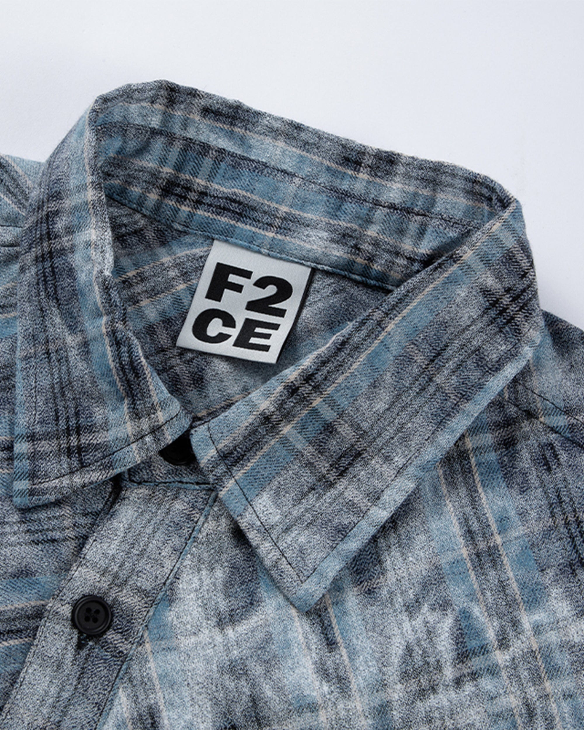 F2CE Spliced Abstract Plaid Shirt