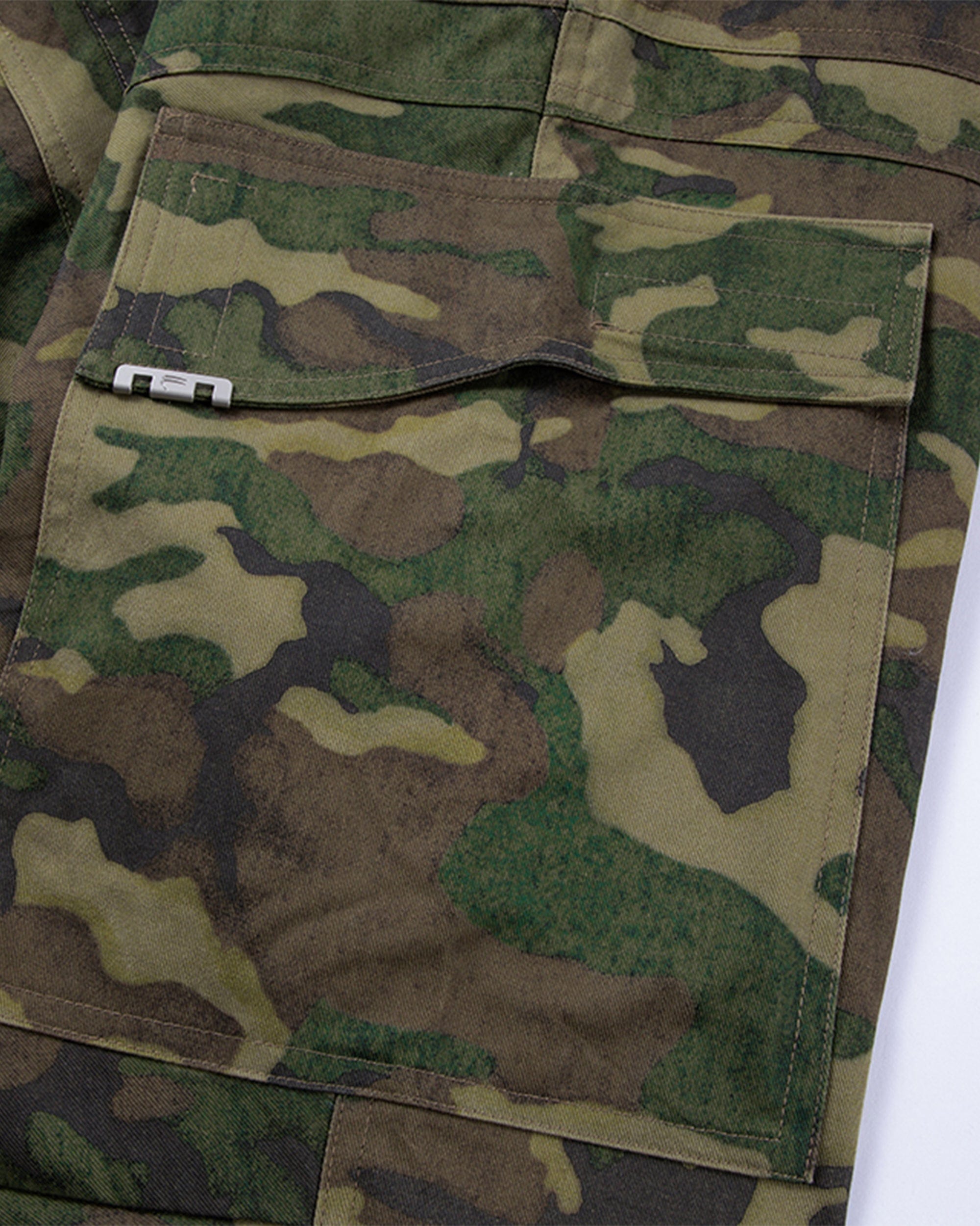 F2CE Wide-Leg Draw-String Camo Cargo Pants