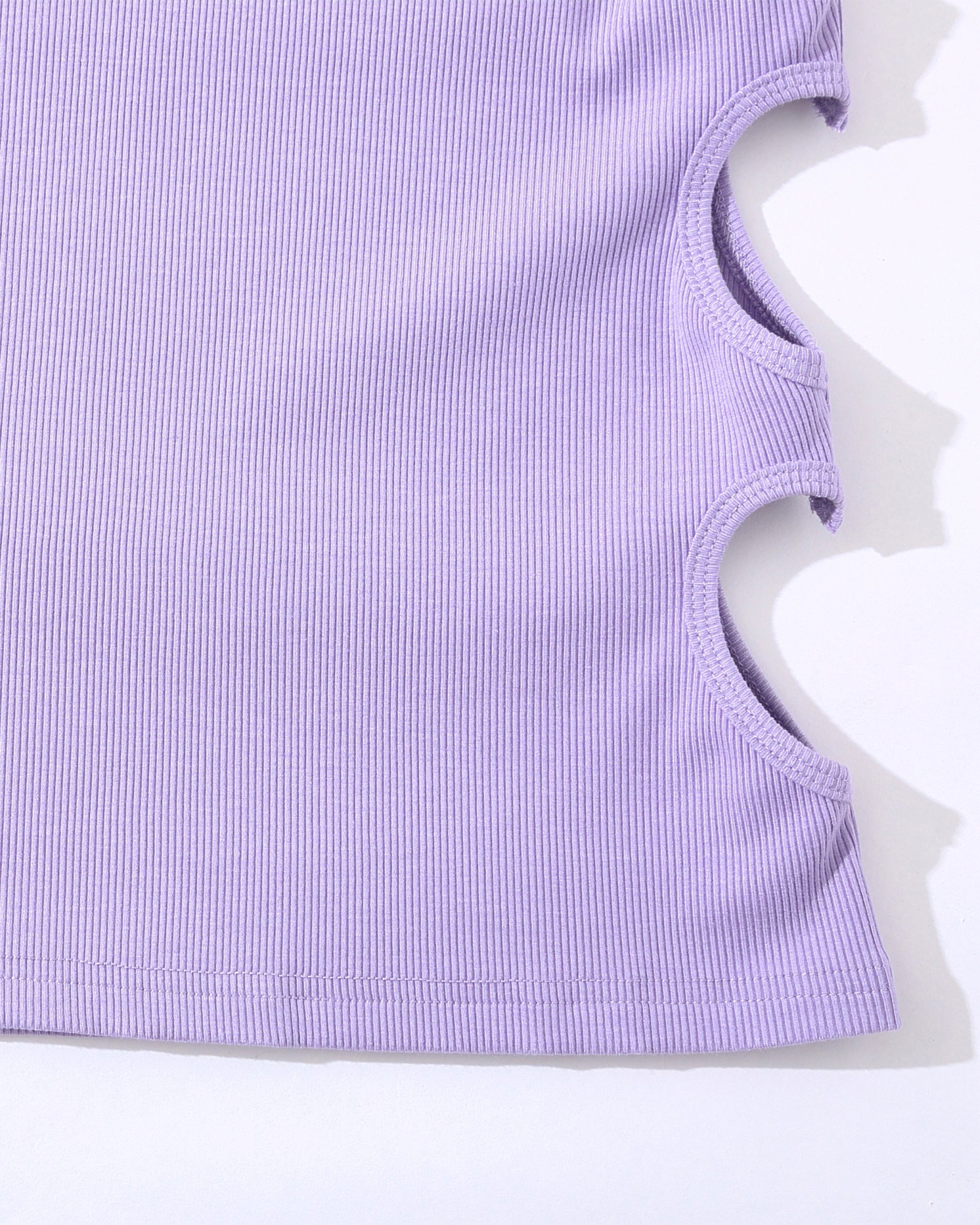 CLP Metallic Heart Slim Hollowed Tank Top Purple