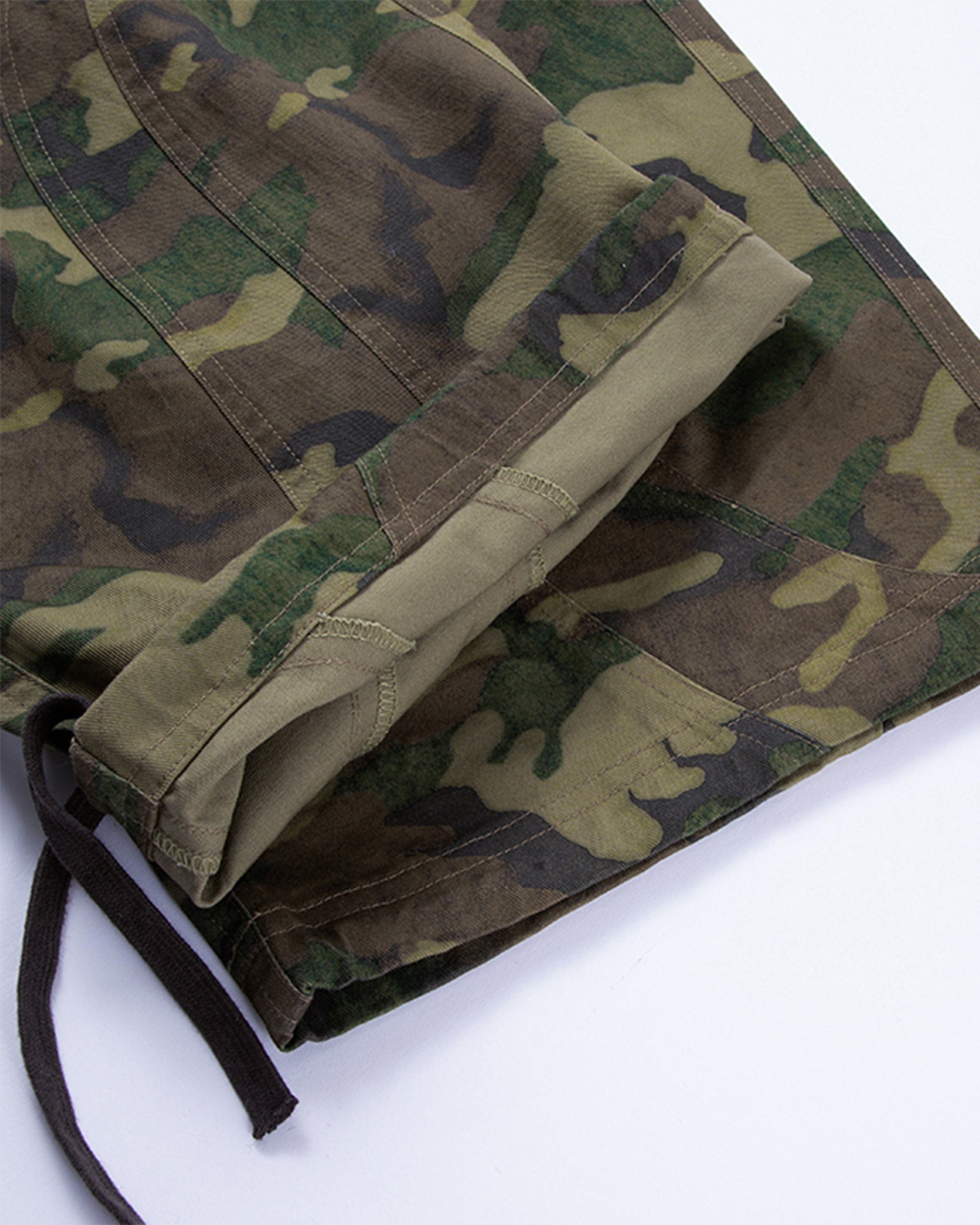 F2CE Wide-Leg Draw-String Camo Cargo Pants