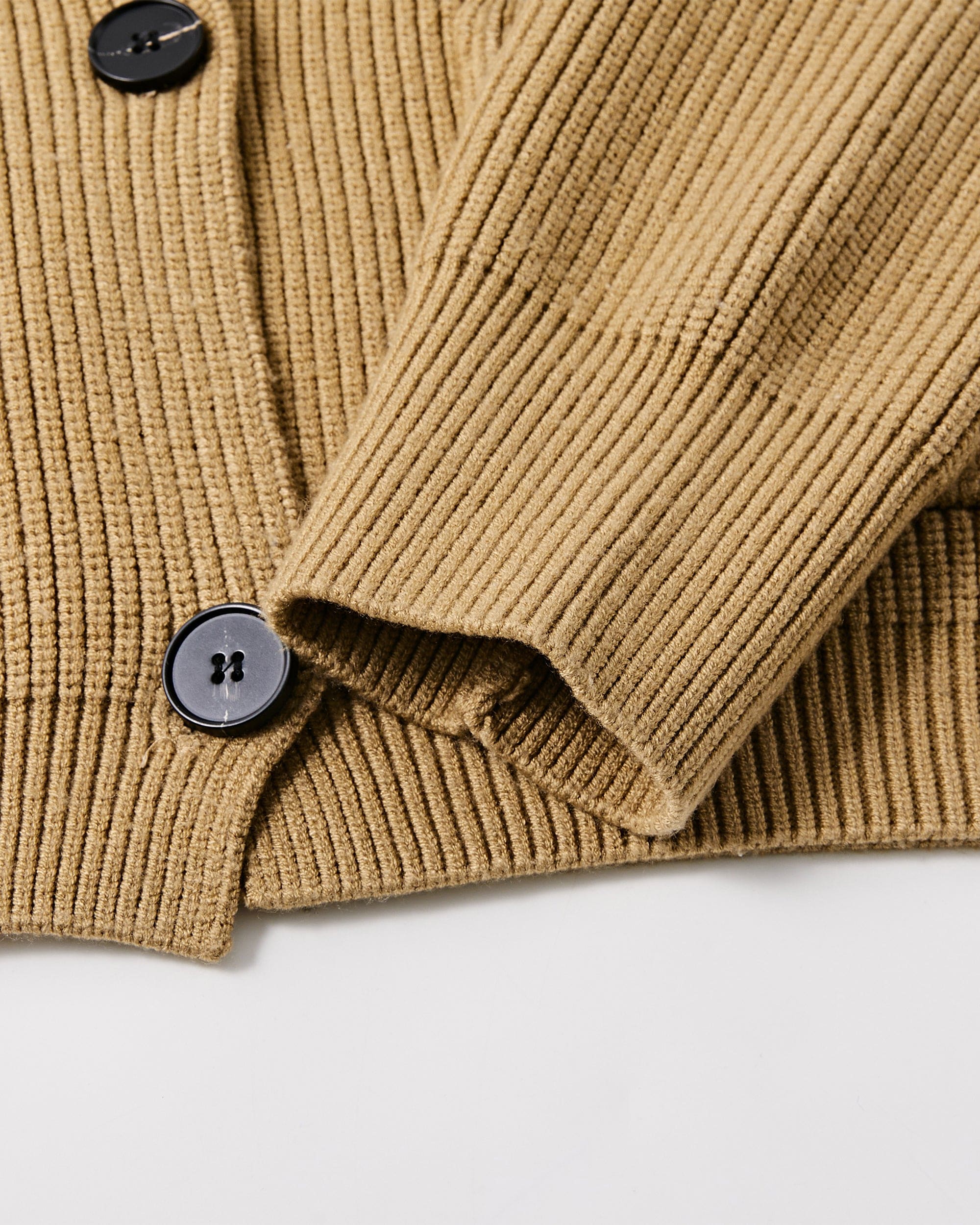 KREATE High-Collar Big-Pocket Button-Up Knitted Jacket