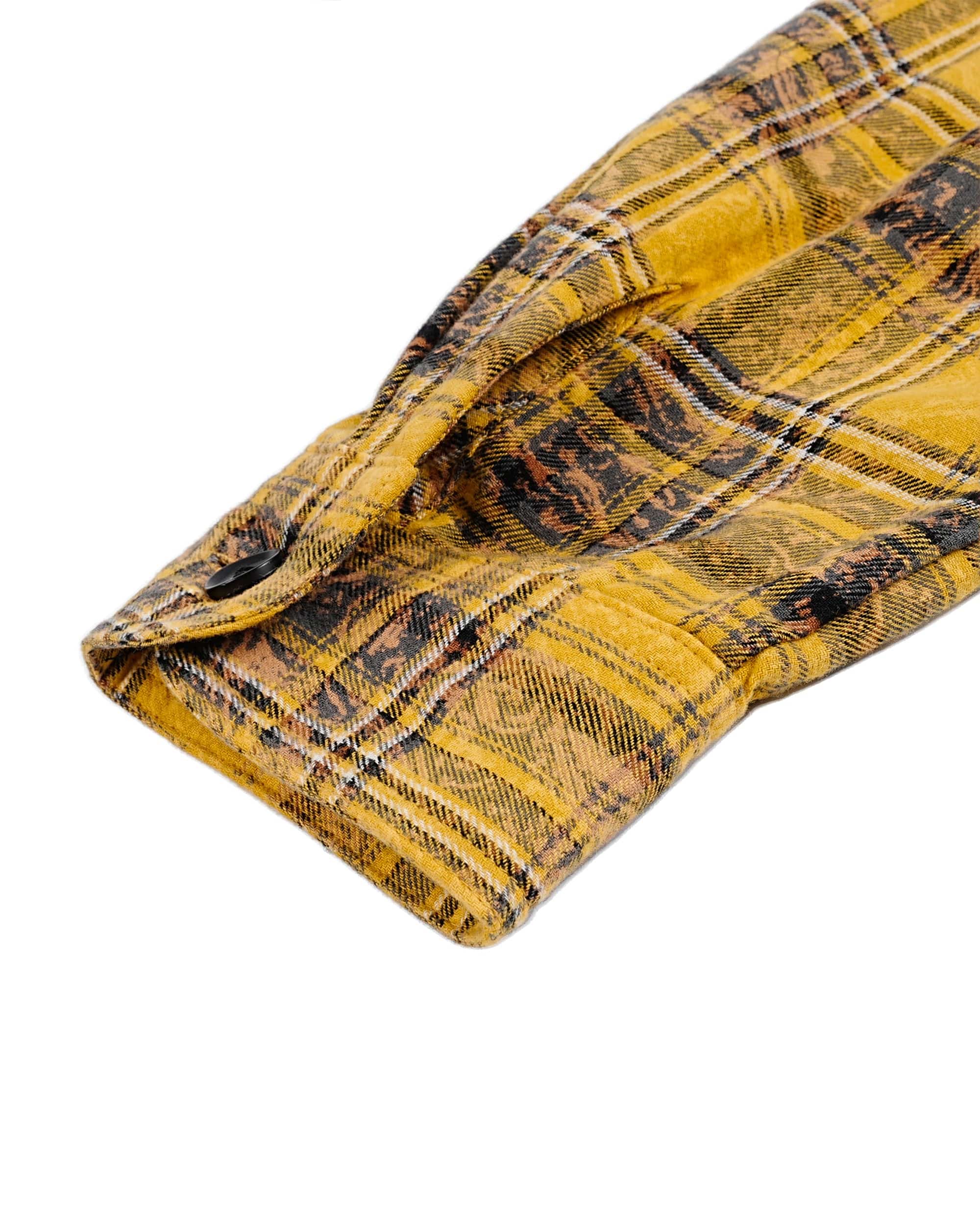 MAKEMORE Retro Plaid Shirt Yellow