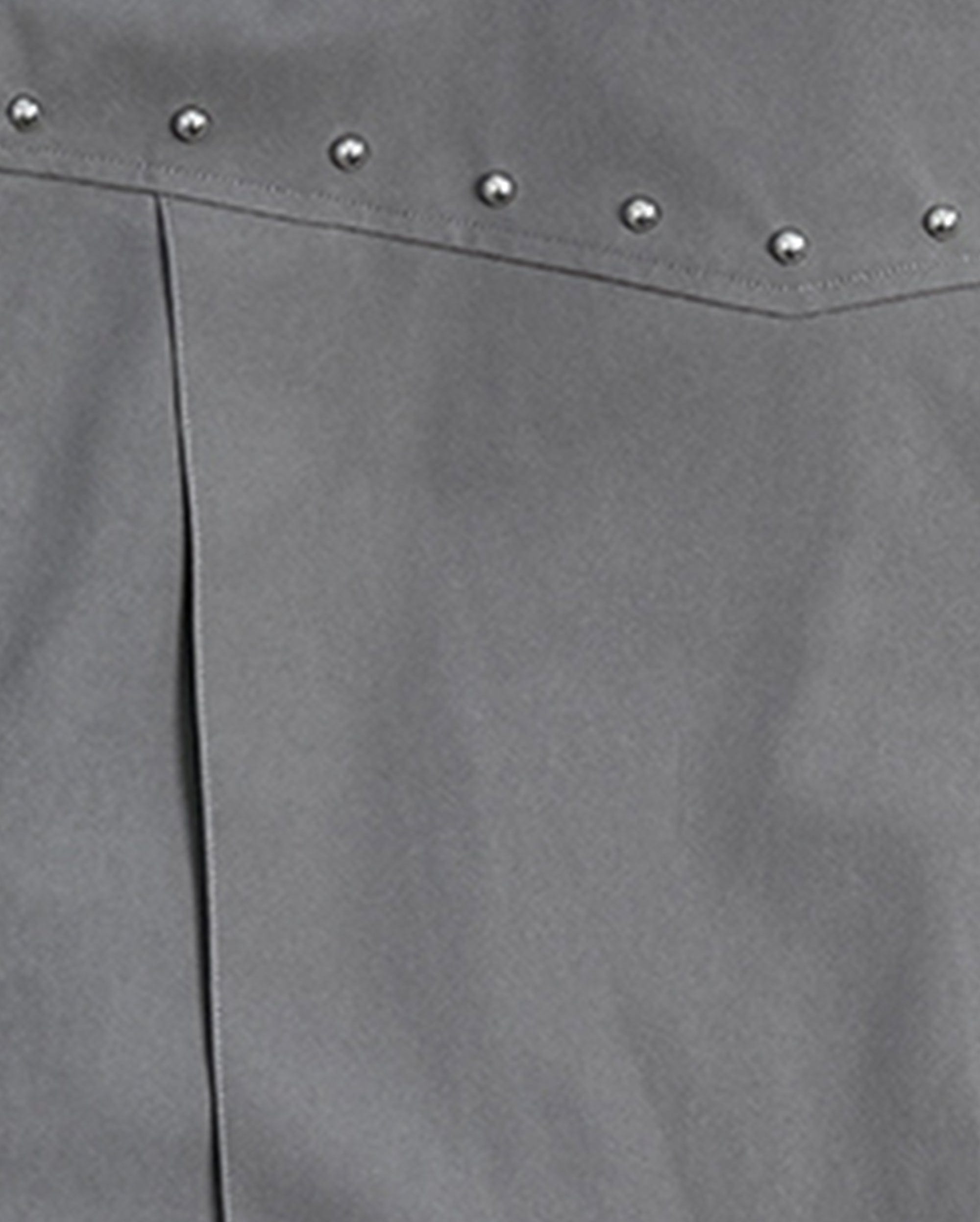 RICHILL Faux Suede Asymmetrical Zipper Rivet Jacket
