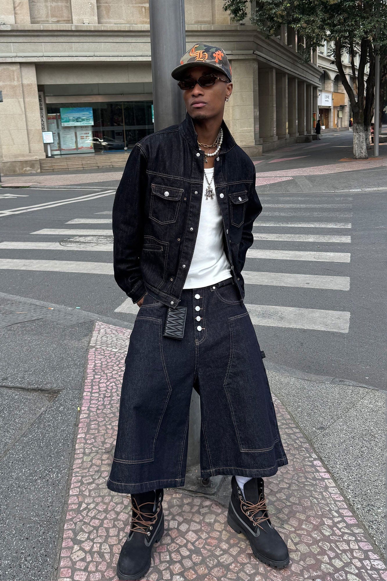 STEEPC Double-Knee Raw Denim Short