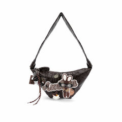 BLING BOX Mr. Bunny Café Croissant Shoulder Bag