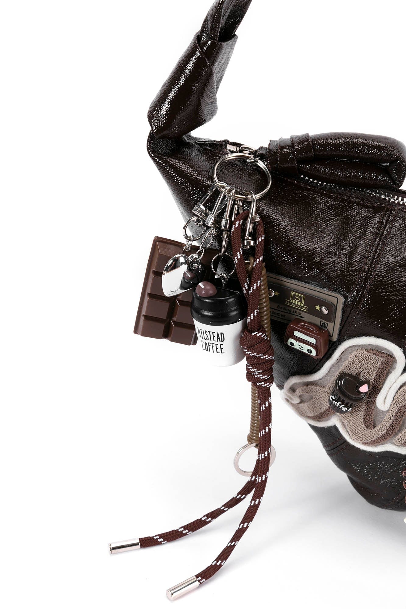 BLING BOX Mr. Bunny Café Croissant Shoulder Bag