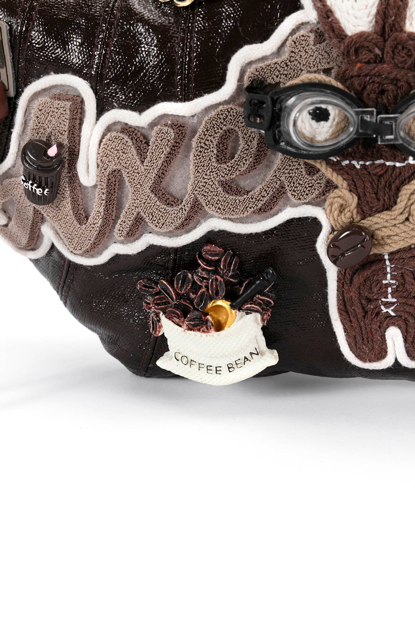 BLING BOX Mr. Bunny Café Croissant Shoulder Bag
