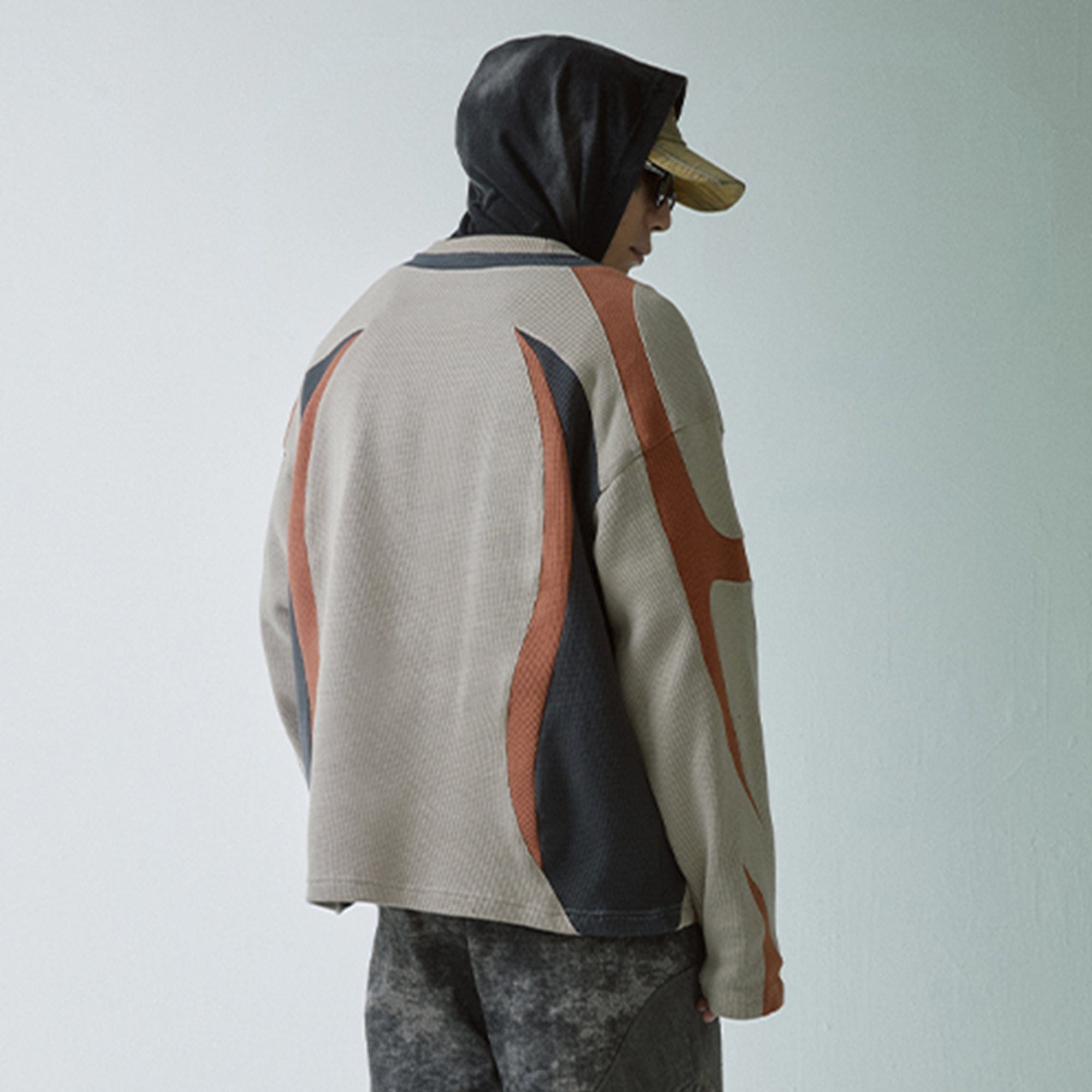 F2CE Modern Deconstructed Waffle Sweatshirt