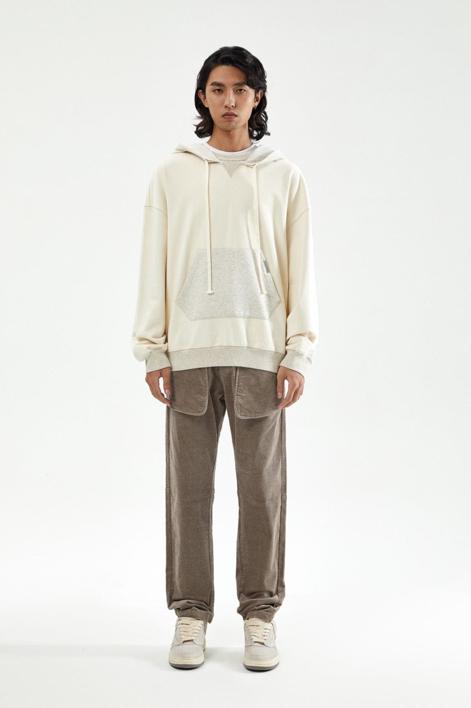 BONELESS Multi-Fabric Spliced Hoodie