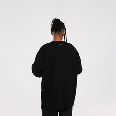 BONELESS Collarless Half-Zip Waffle L/S Tee