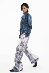 EMBRYO Tie-Dyed Runes Turtleneck L/S Tee