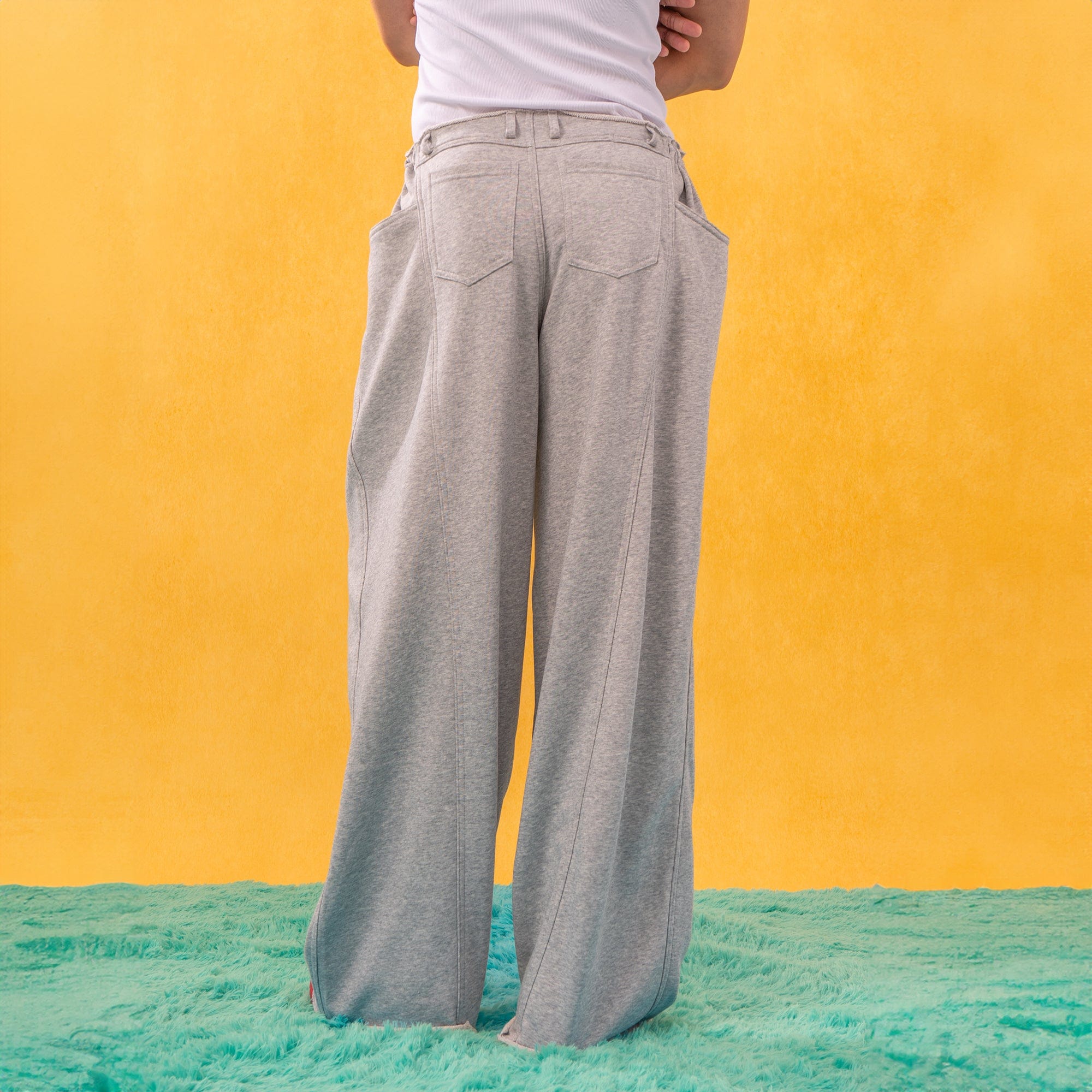 CLP Middle Spliced Ruched-Waist Sweatpants
