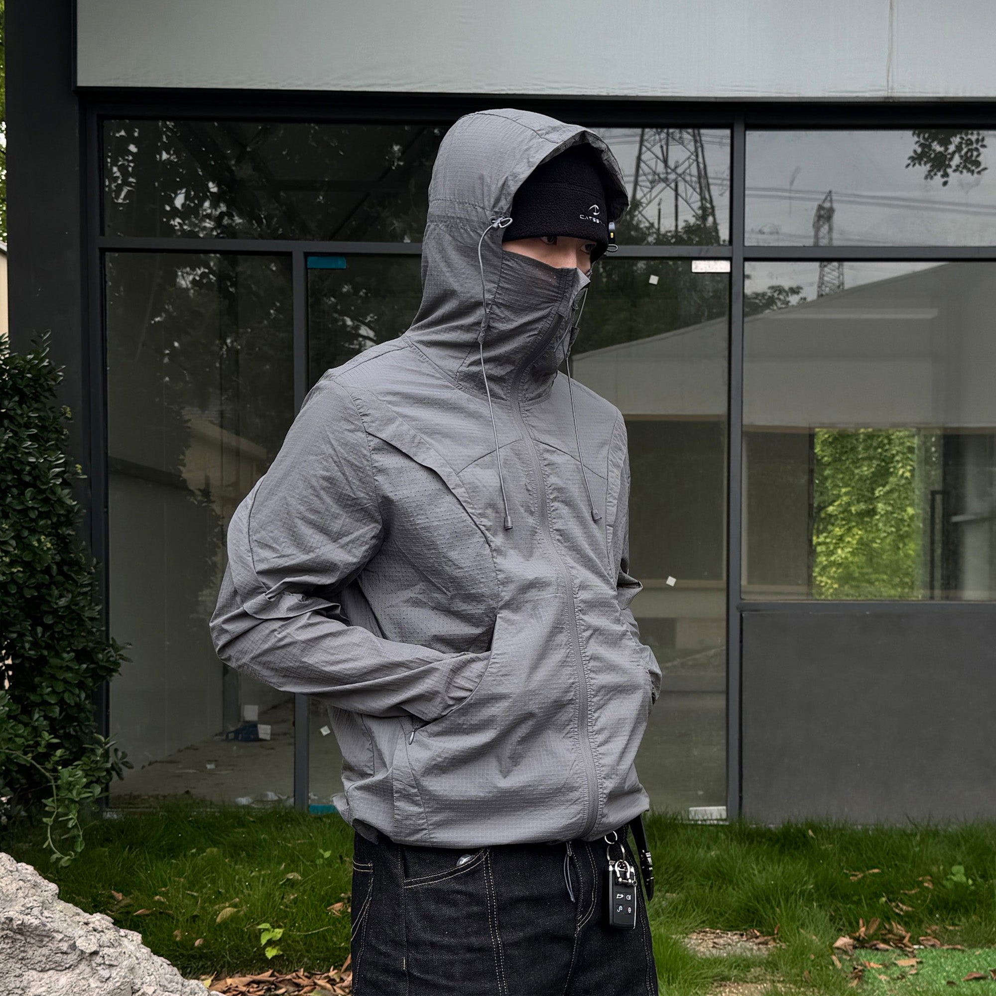 CATSSTAC Arc Panel Dual-Zip UV Protect Hooded Jacket