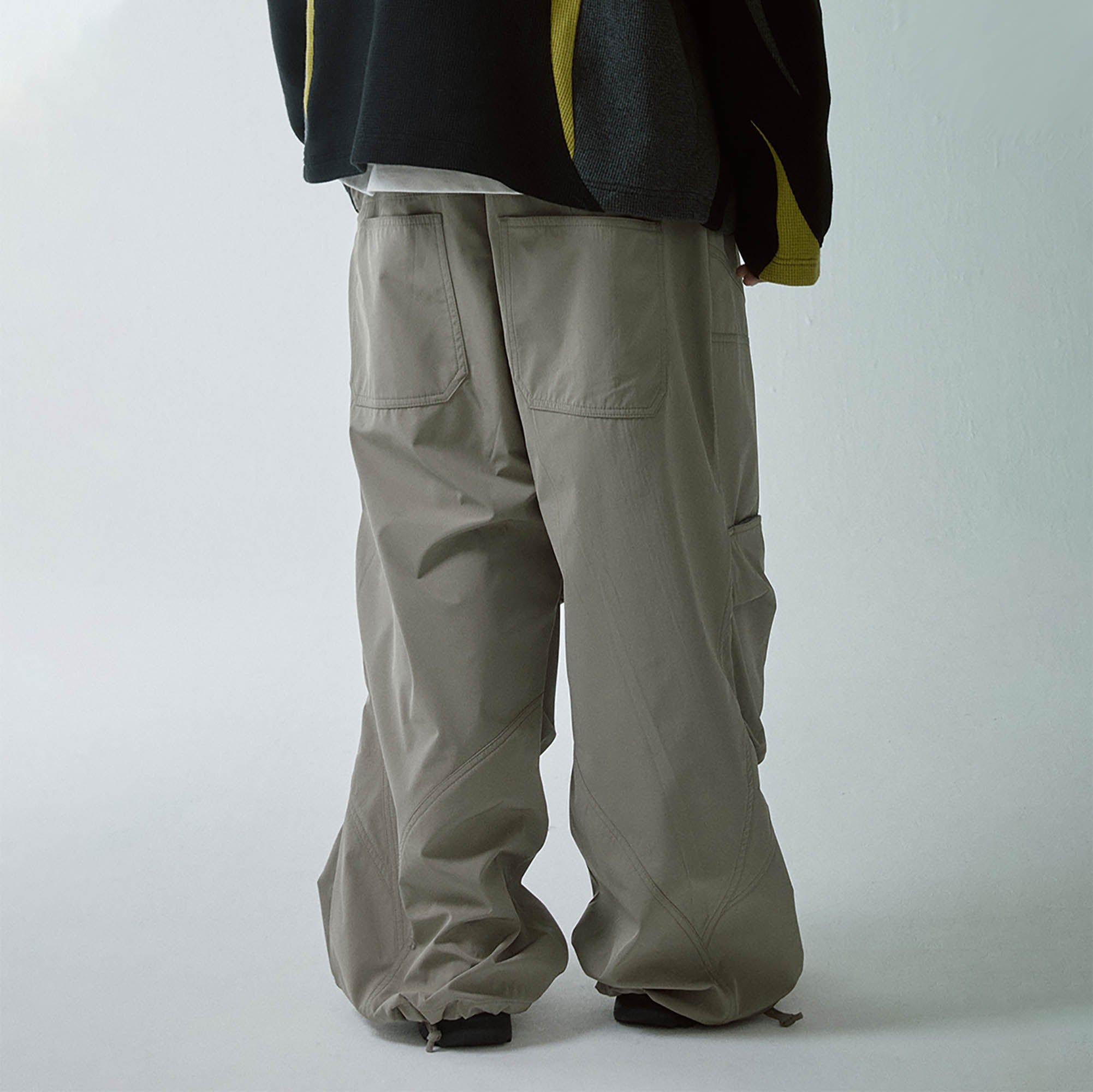F2CE Multi-Pocket Spliced Crinkled Utility Pants
