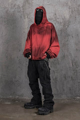 UNDERWATER Ashen Ember Distressed Elevated Hoodie Red