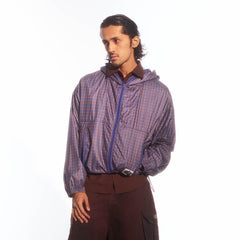 TRECLUB Retro Plaid UV Protection Hooded Jacket