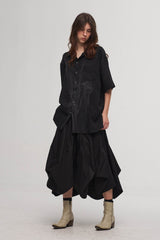 ILNya Nieternite Nifutur Dark Angel Paneled Half Shirt