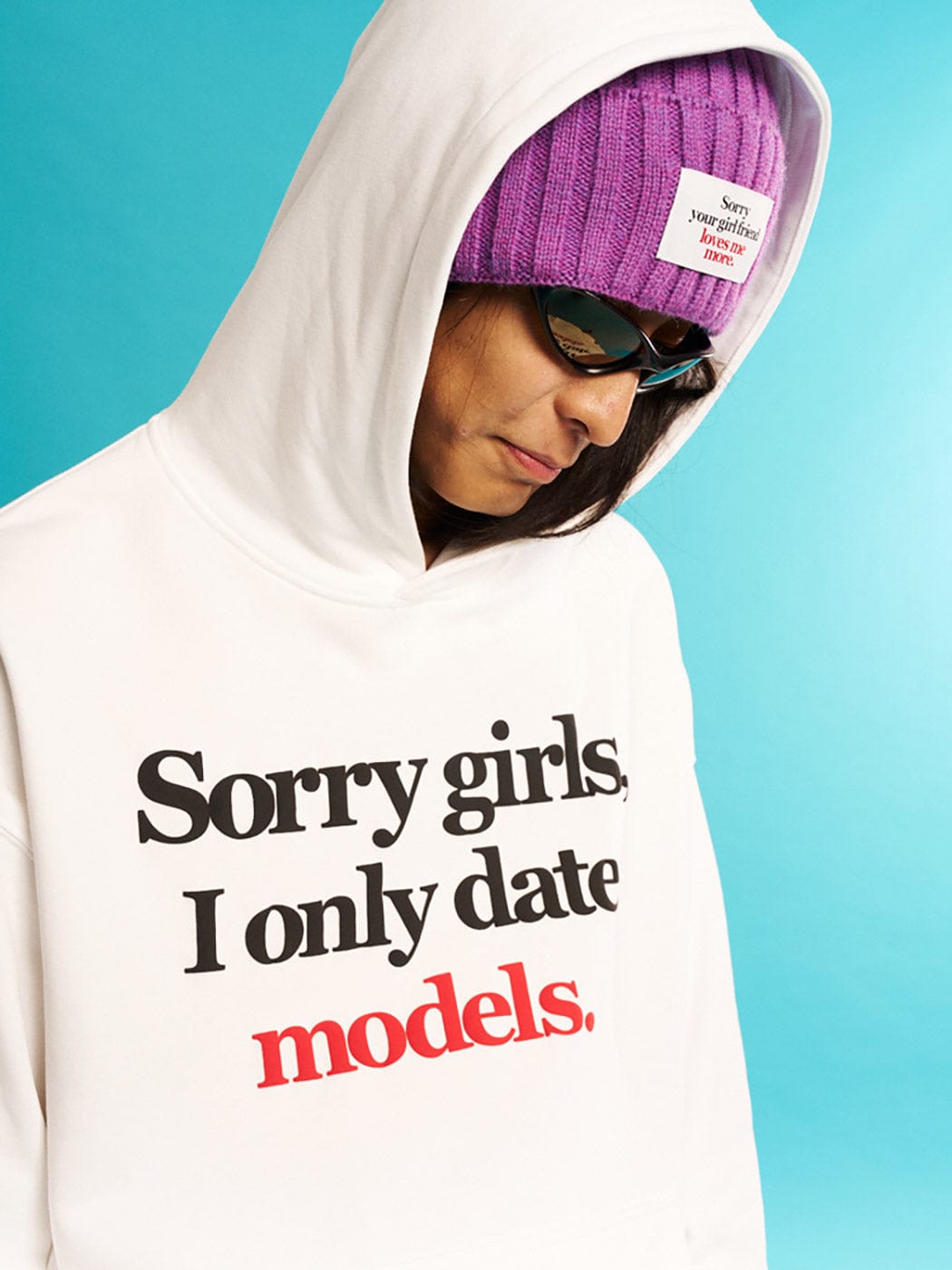 WCC Sorry Girls I Only Date Models Slogan Hoodie