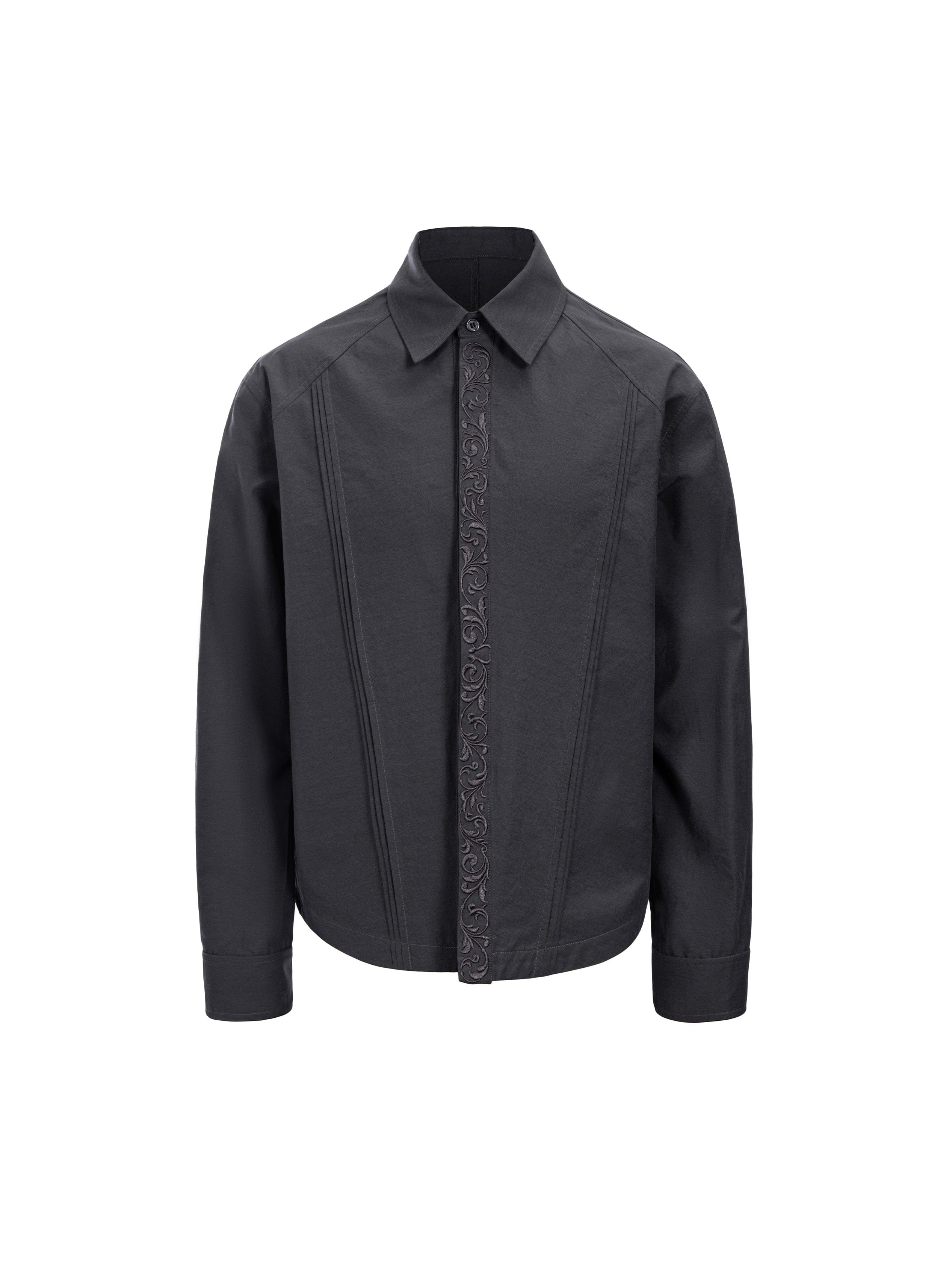 CATSSTAC Layered Seamline Floral Embroidered Shirt