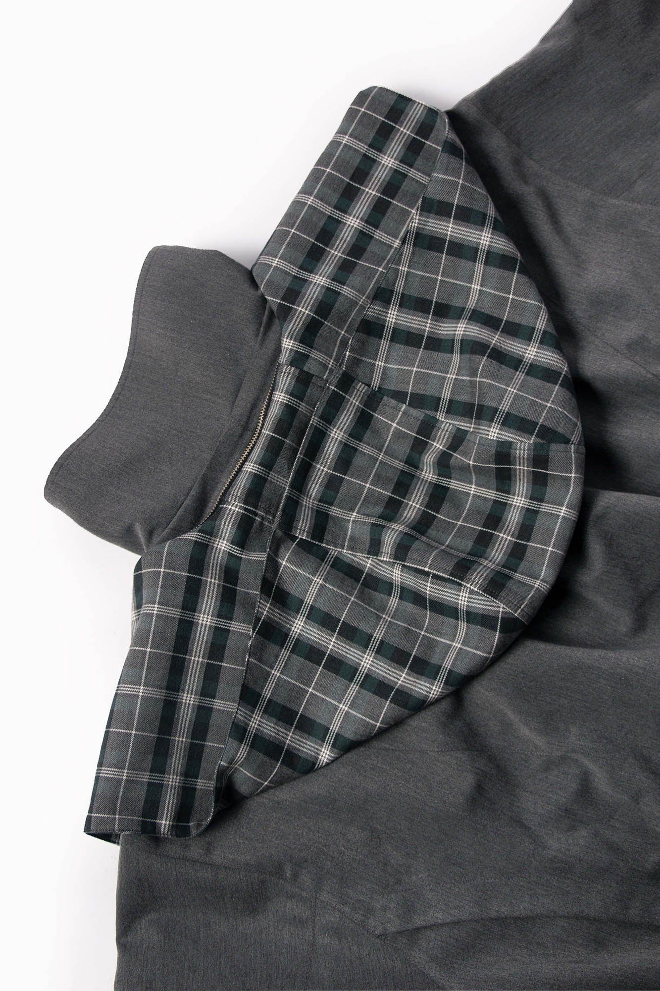 RELABEL Detachable Plaid Hooded Jacket