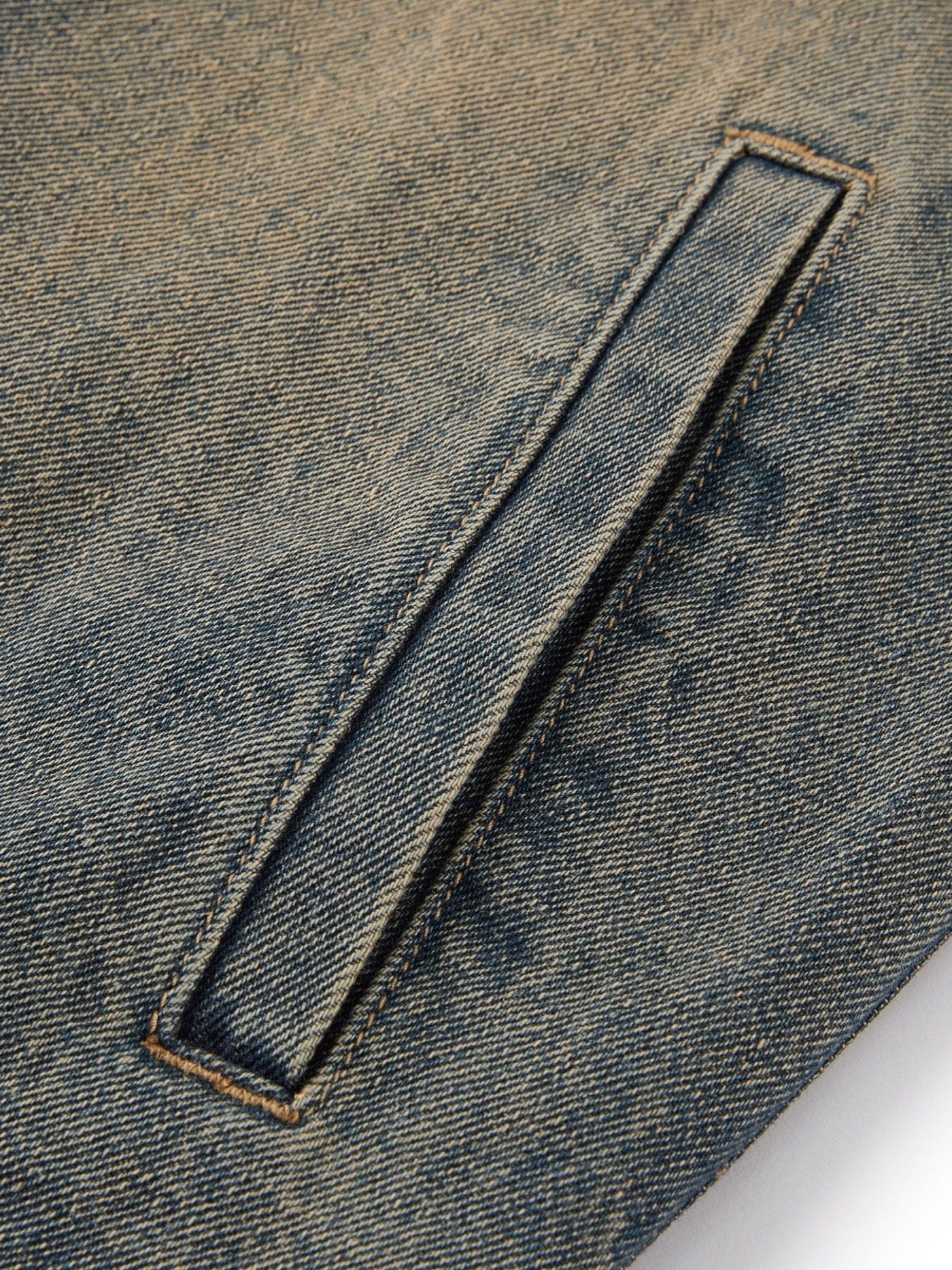 BONELESS Washed Spliced Denim Jacket