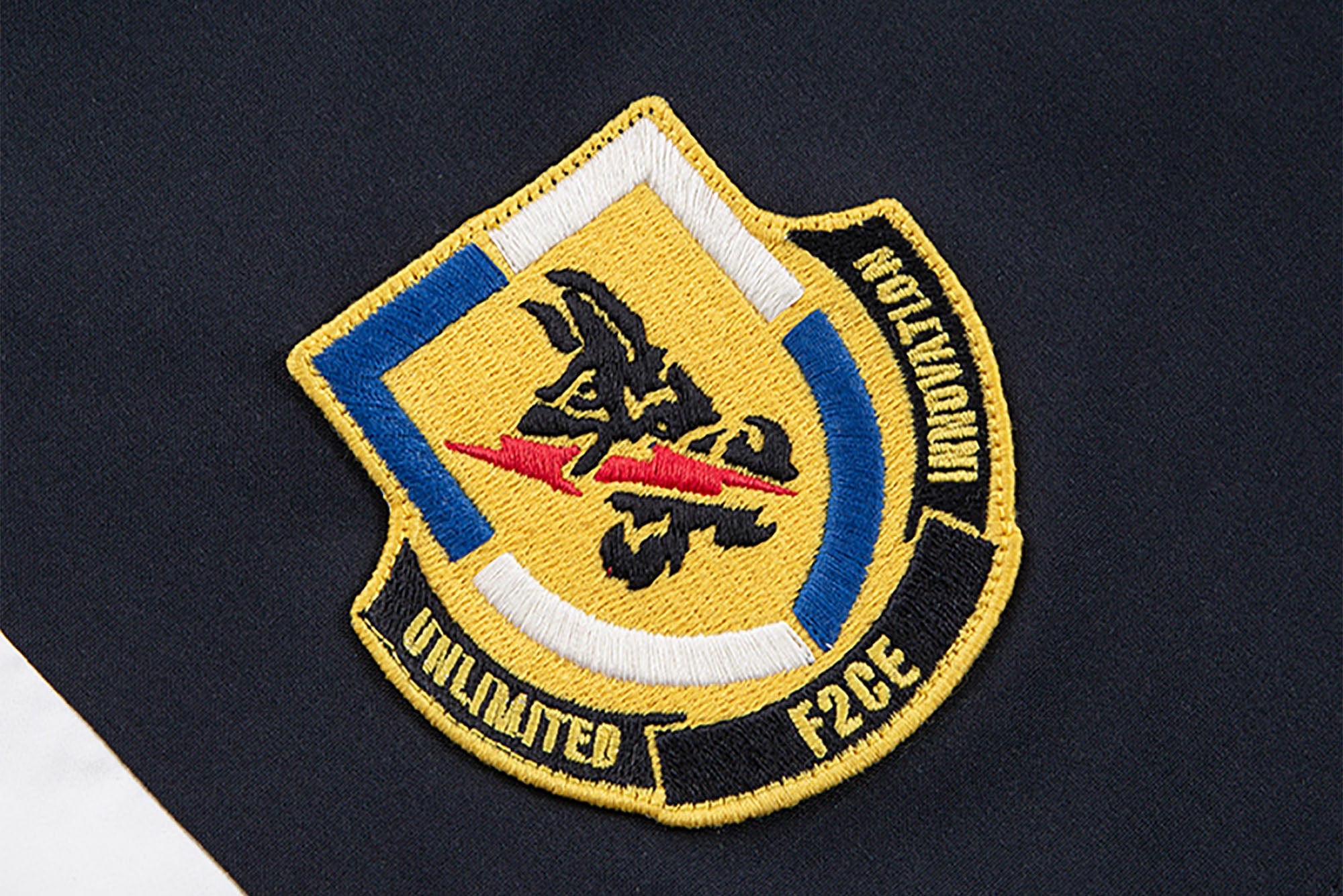 F2CE Curved Panel Embroidered Badge Shorts